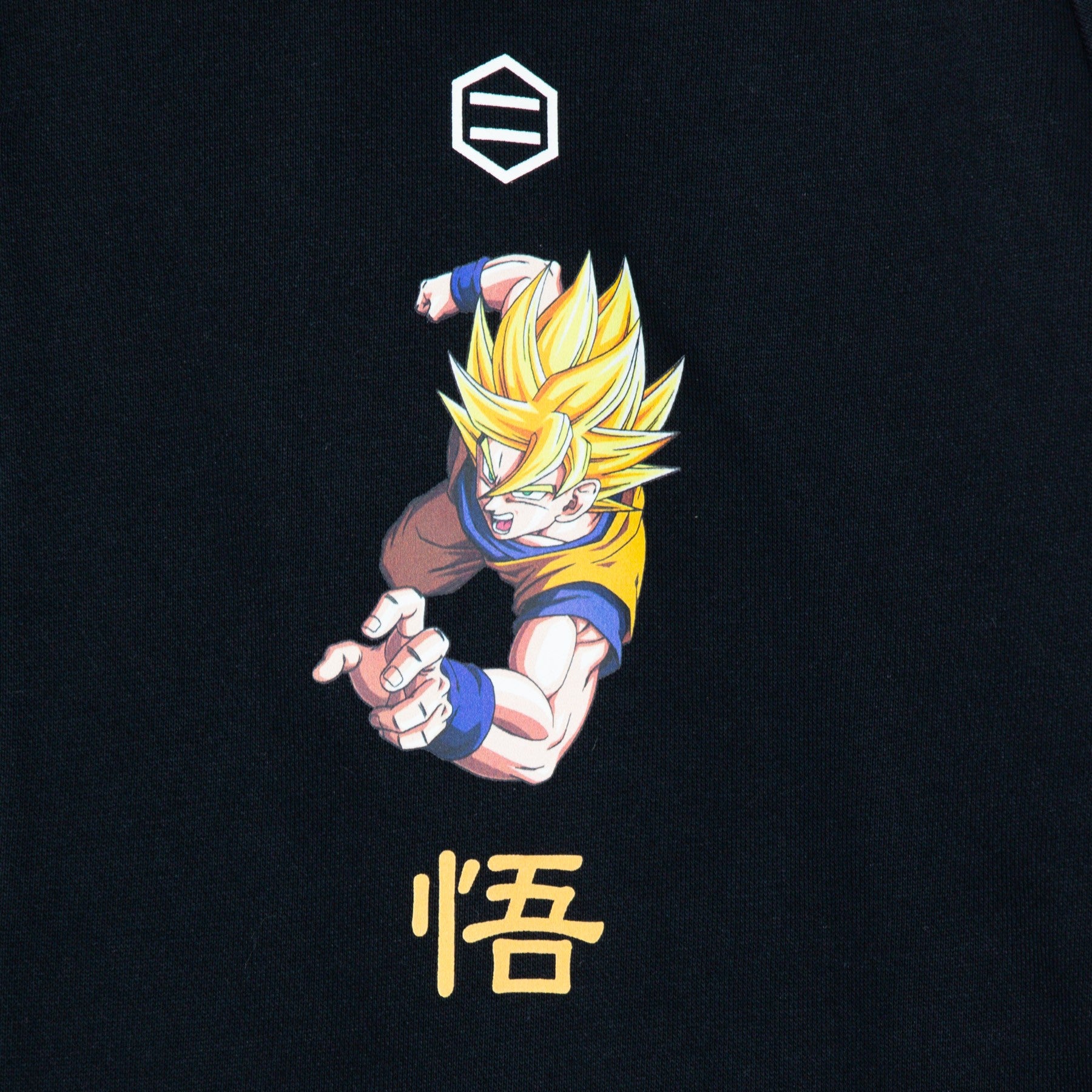 Felpa Leggera Cappuccio Zip Uomo Goku Super Sayan Zip Hoodie Black