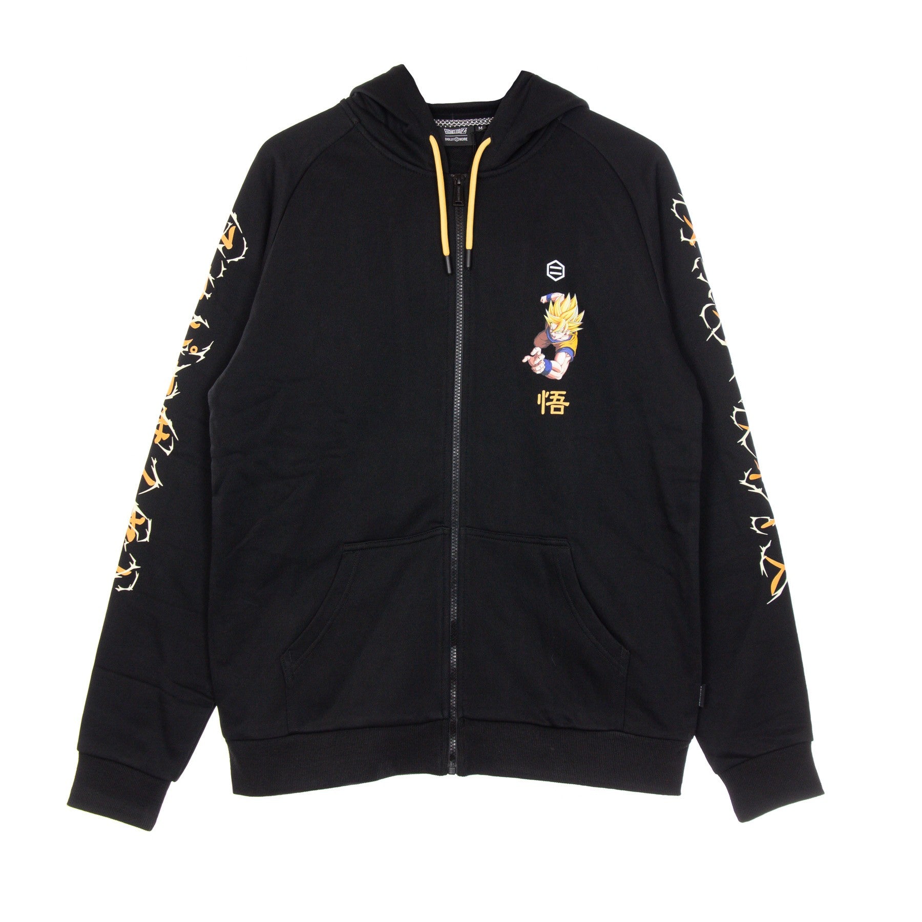 Felpa Leggera Cappuccio Zip Uomo Goku Super Sayan Zip Hoodie Black