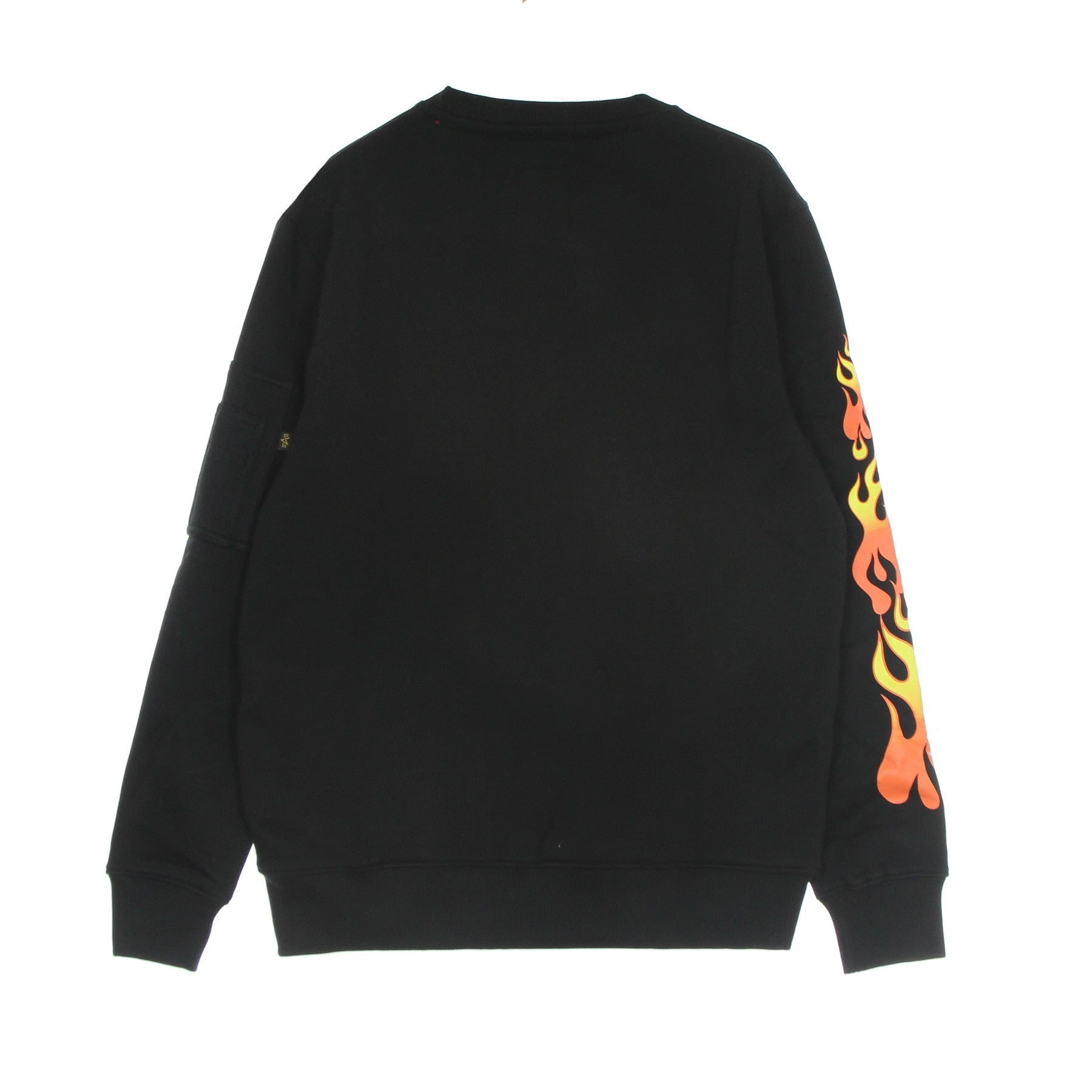 Felpa Girocollo Uomo Flame Sweater X Hot Wheels Black