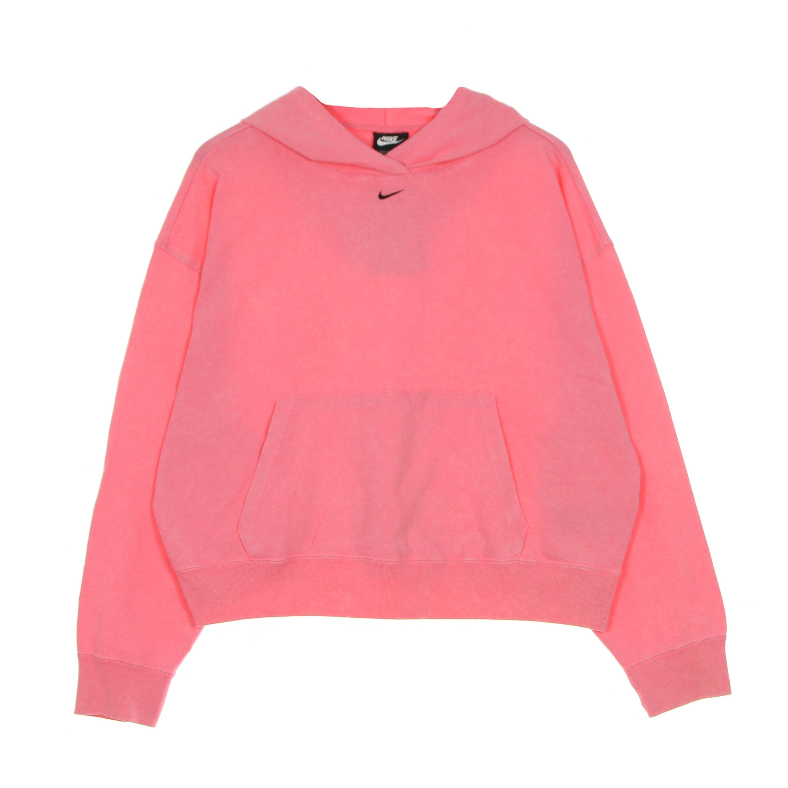 Nike, Felpa Leggera Cappuccio Donna W Sportswear Wash Hoodie, 