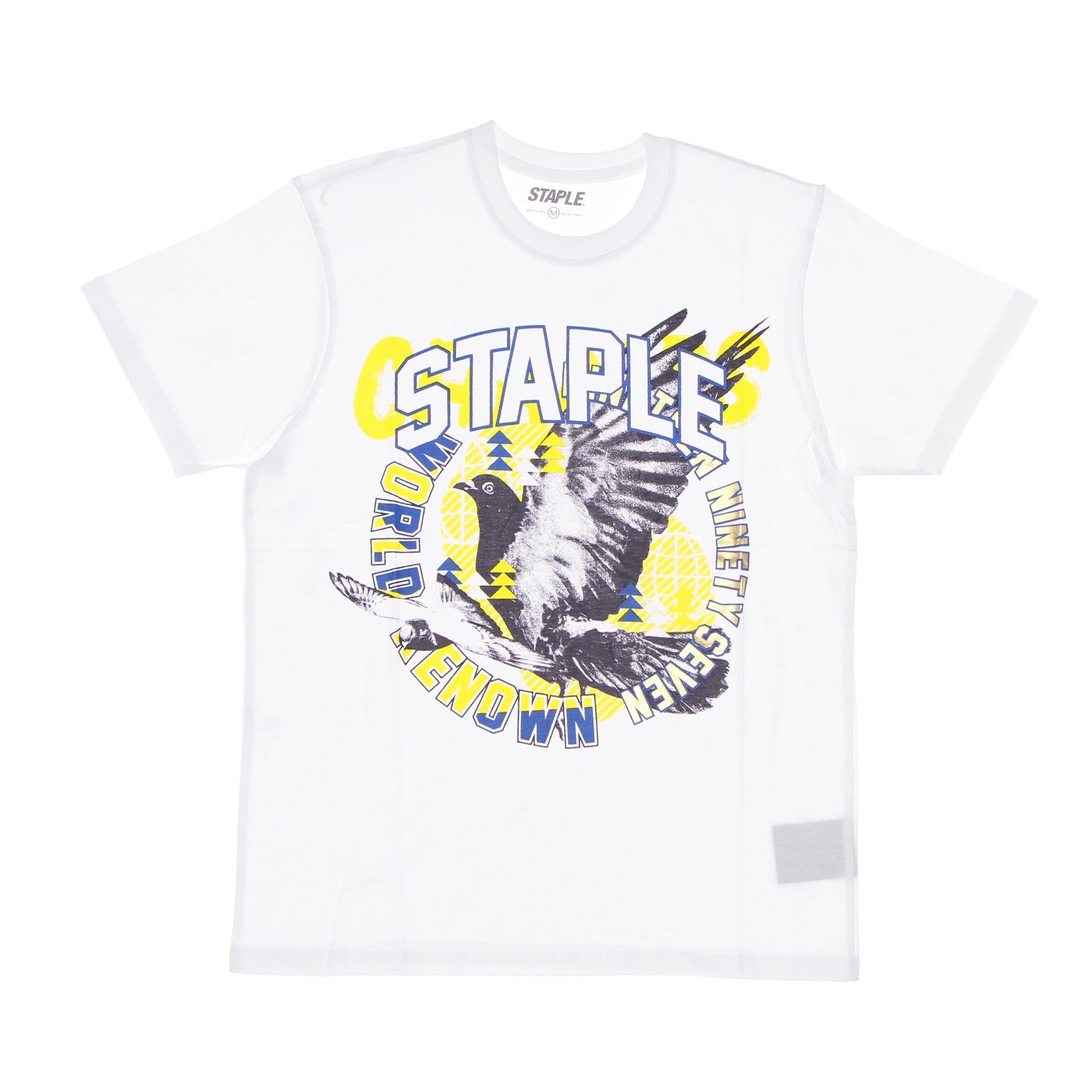 Staple, Maglietta Uomo Photo Pigeon Logo Tee, White