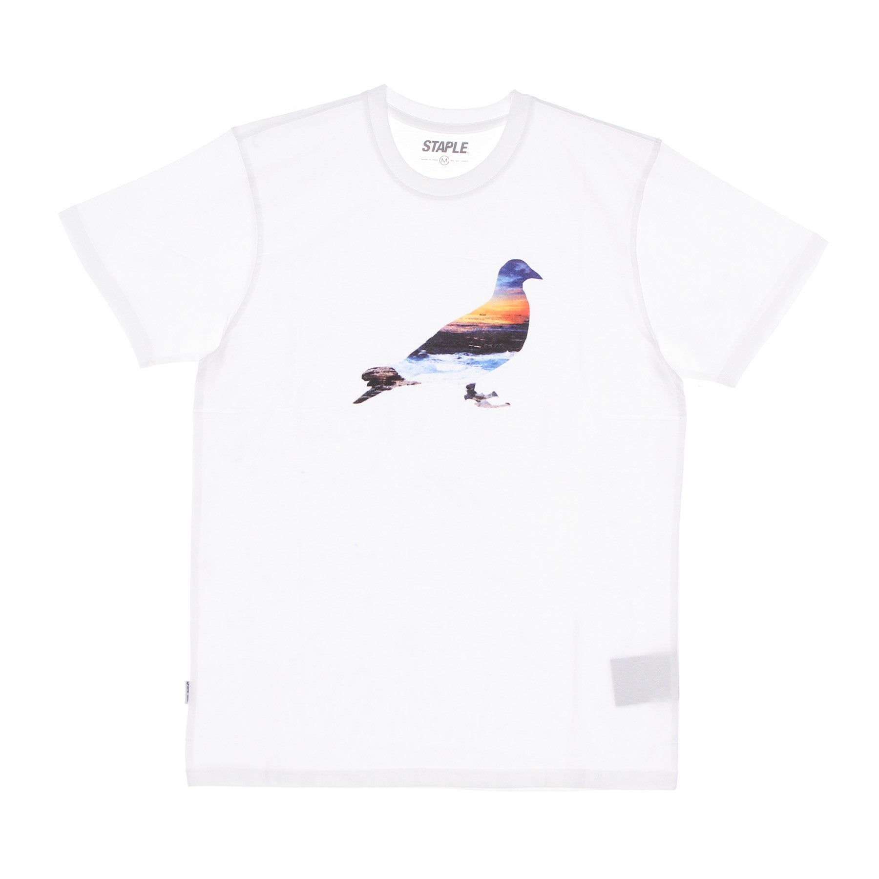 Staple, Maglietta Uomo Sunset Pigeon Tee, White
