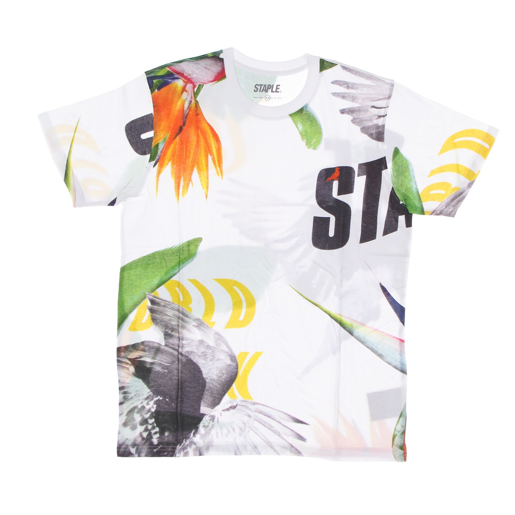 Staple, Maglietta Uomo Paradise Aop Tee, White