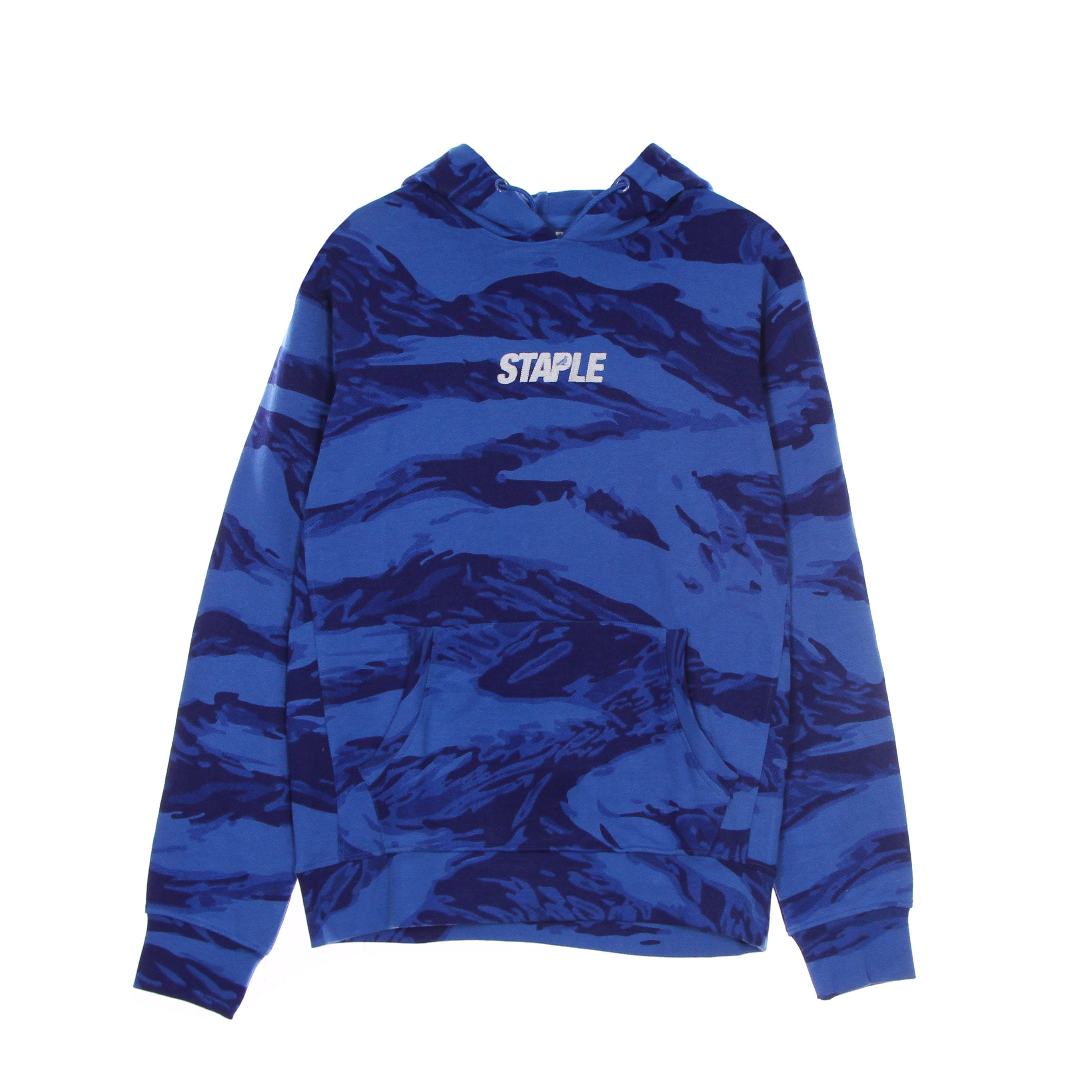 Staple, Felpa Leggera Cappuccio Uomo Popover Hoodie, Blue