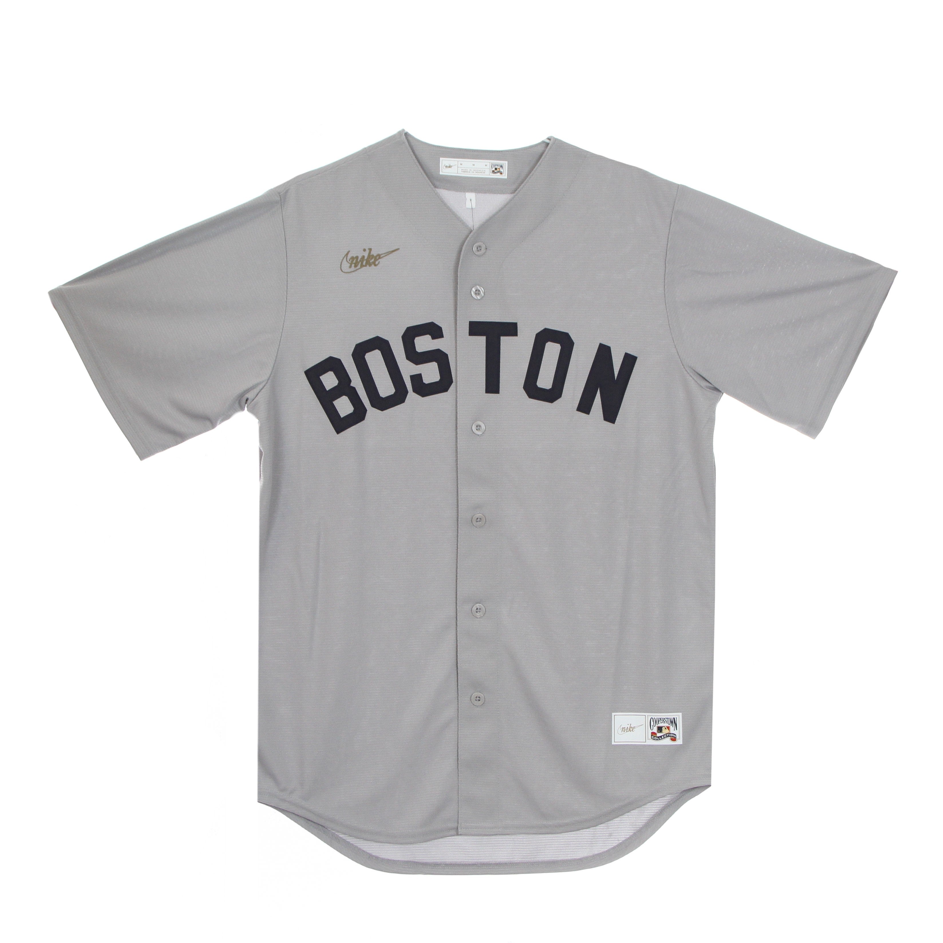 Casacca Baseball Uomo Mlb Official Cooperstown Jersey Bosred Dugout Grey