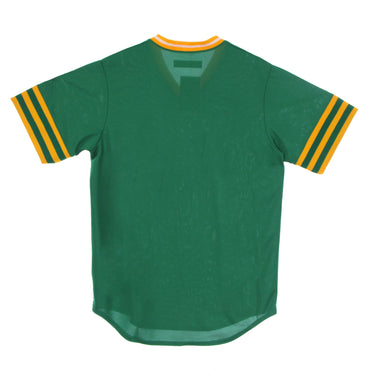 Casacca Baseball Uomo Mlb Official Cooperstown Jersey Oakath Kelly Green