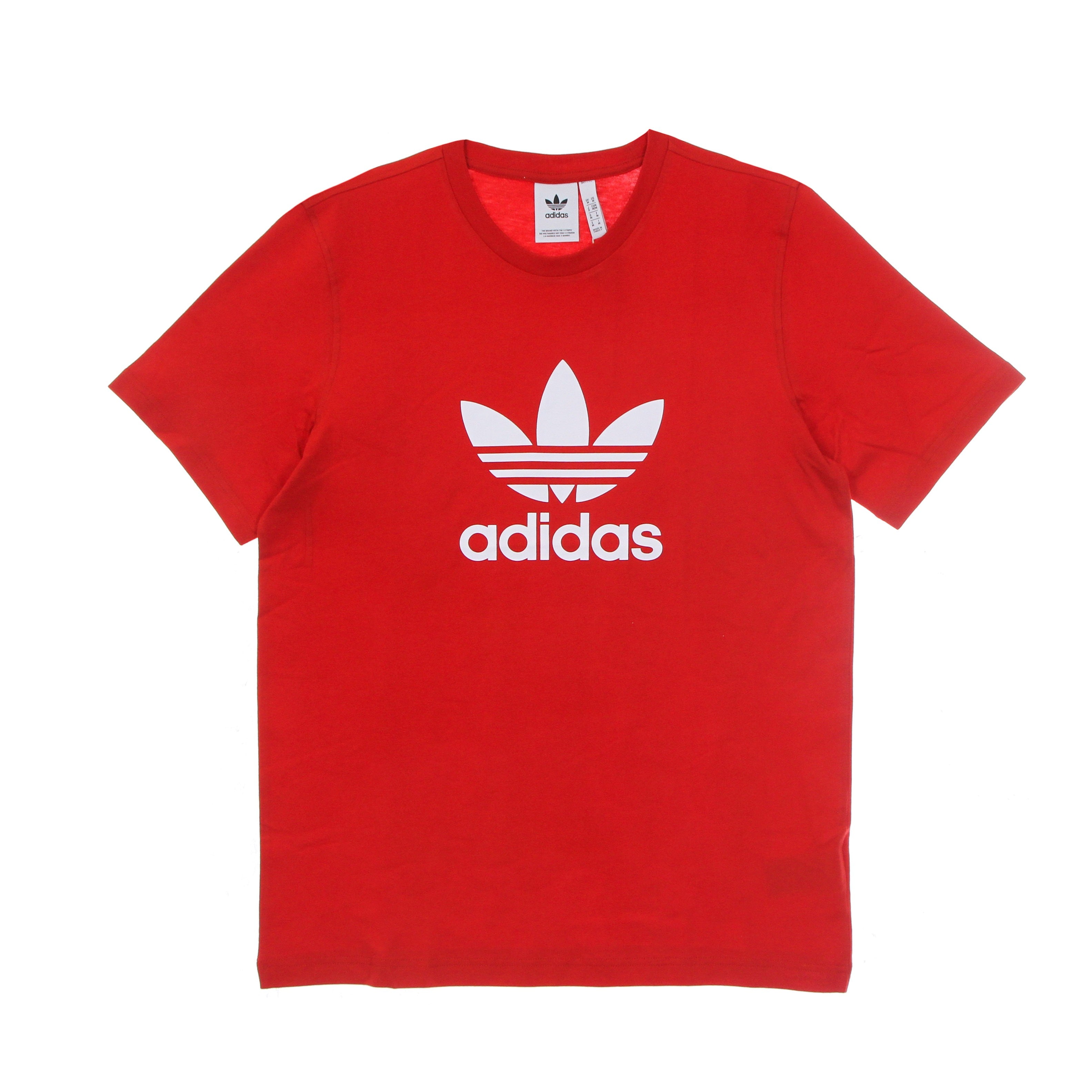Adidas, Maglietta Uomo Trefoil T-shirt, Scarlet/white