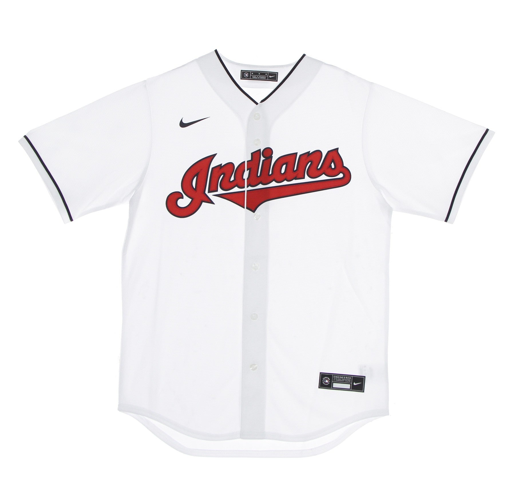 Casacca Baseball Uomo Mlb Official Replica Jersey Cleind Home White