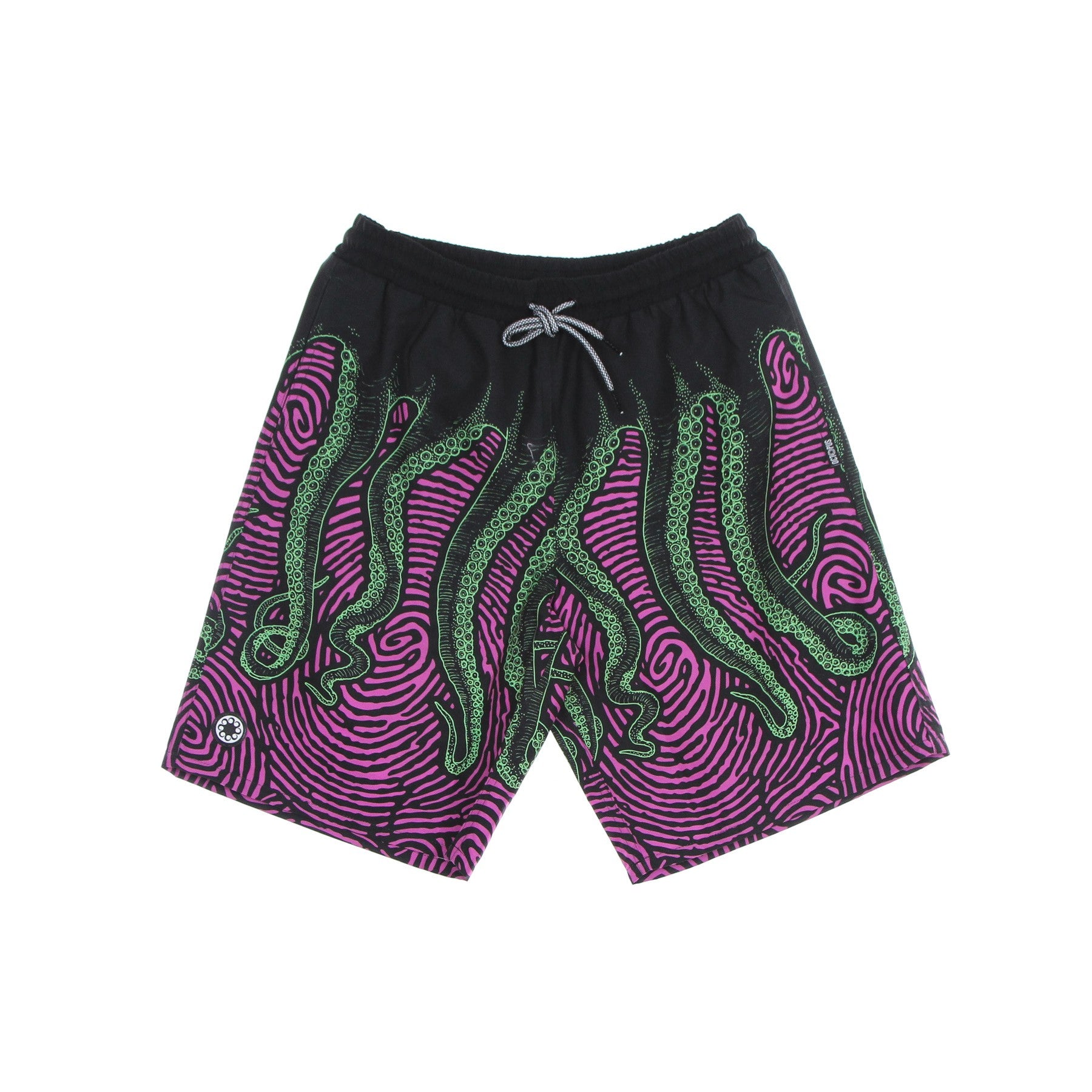 Octopus, Costume Bermuda Uomo Fingerz Boardshorts, Black
