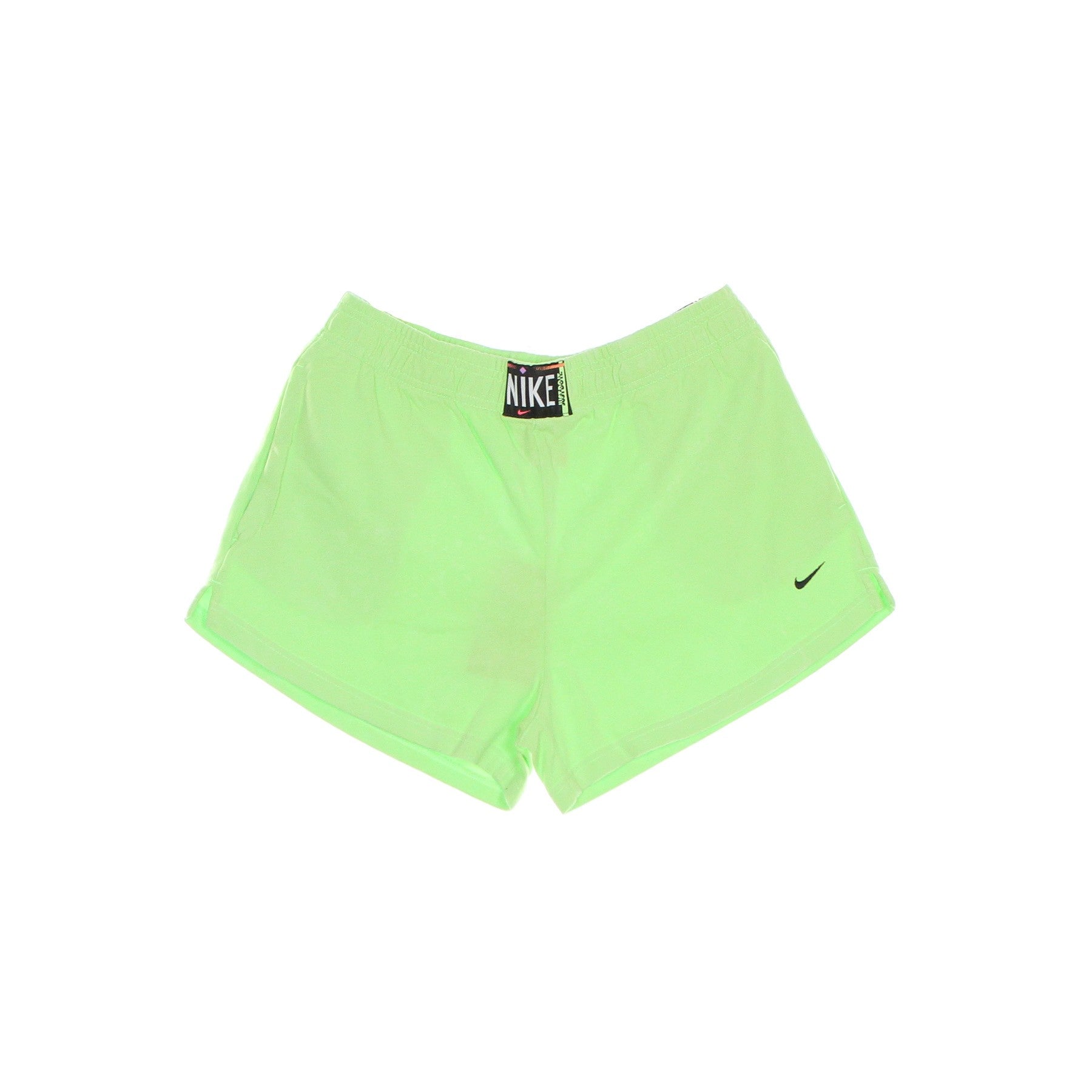 Nike, Pantaloncino Donna Sportswear Wash Short High Rise, Ghost Green/black