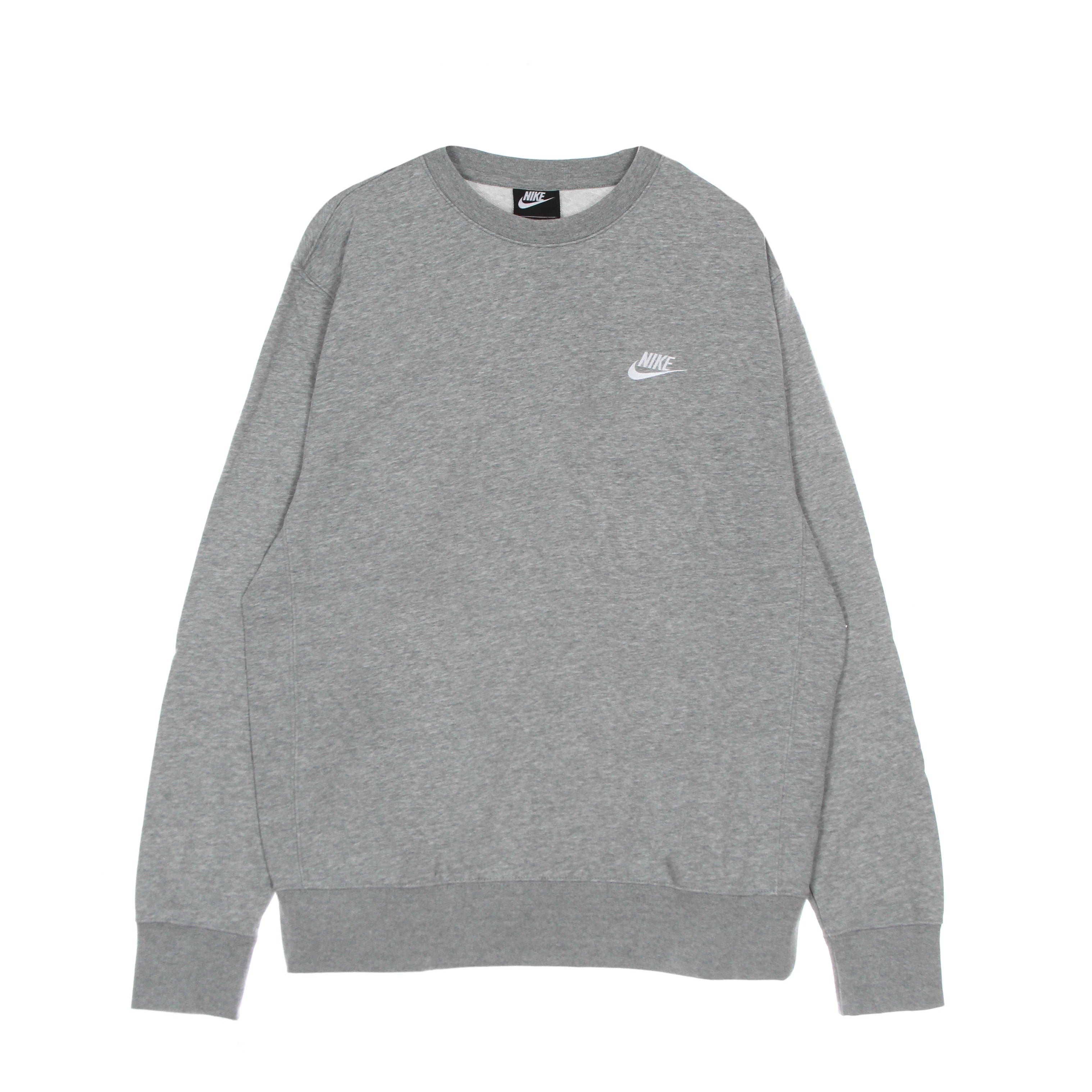 Leichtes Herren-Sweatshirt mit Rundhalsausschnitt Sportswear Club Dk Grey Heather/Weiß