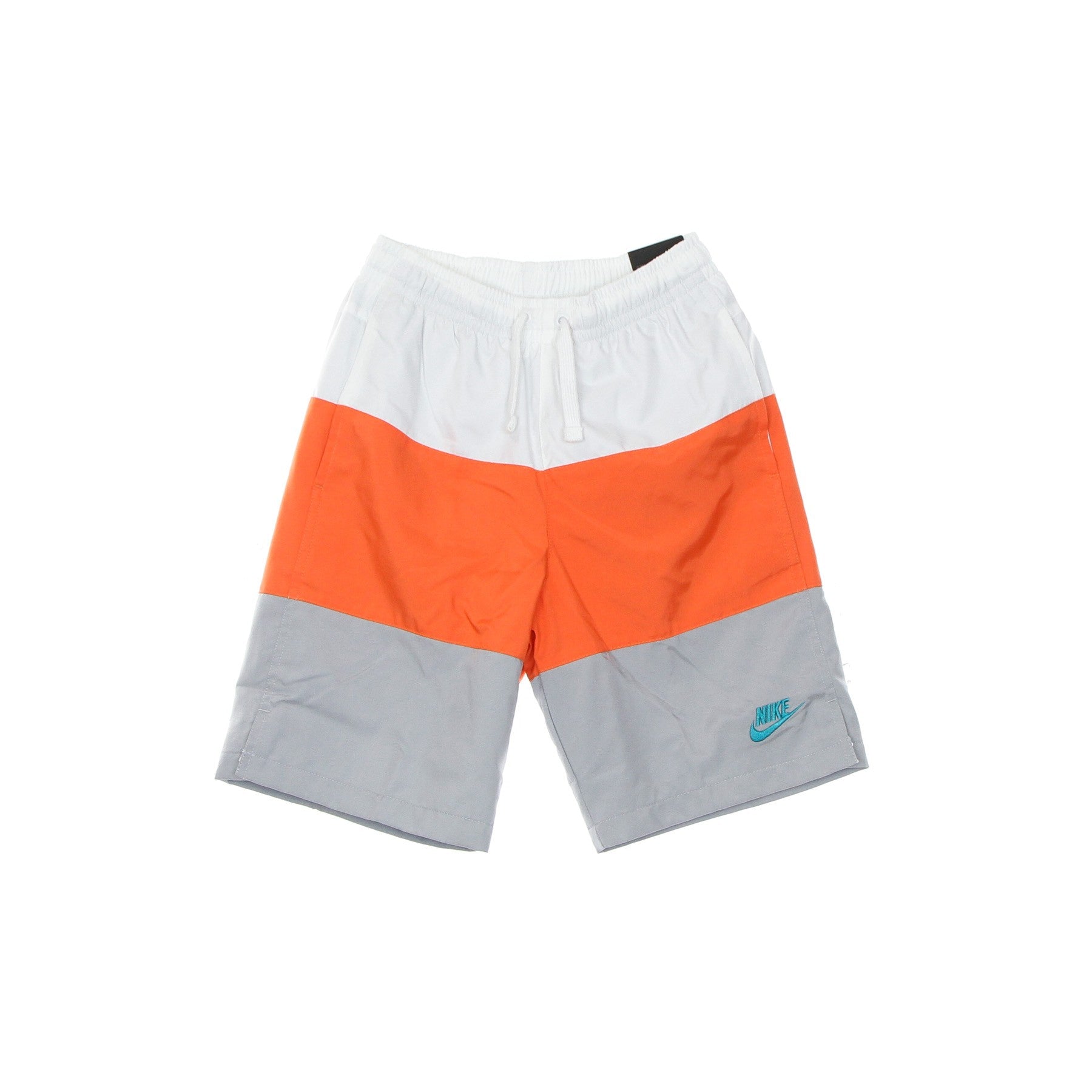 Costume Shorts Boy Sportswear Short Woven Block White/turf Orange/wolf Grey/aquamarine