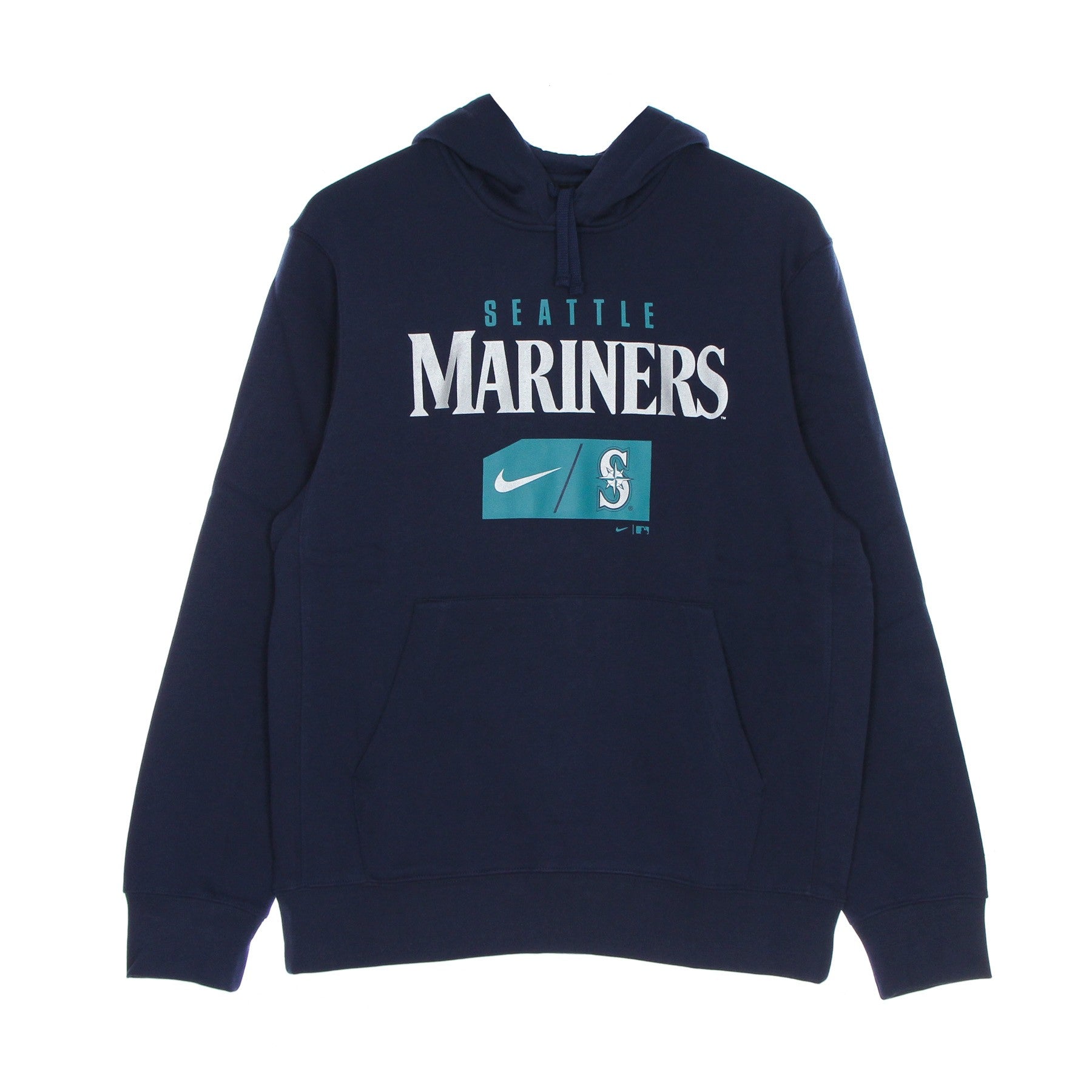 Nike Mlb, Felpa Cappuccio Uomo Mlb Team Lettering Club Pullover Hoodie Seamar, Midnight Navy