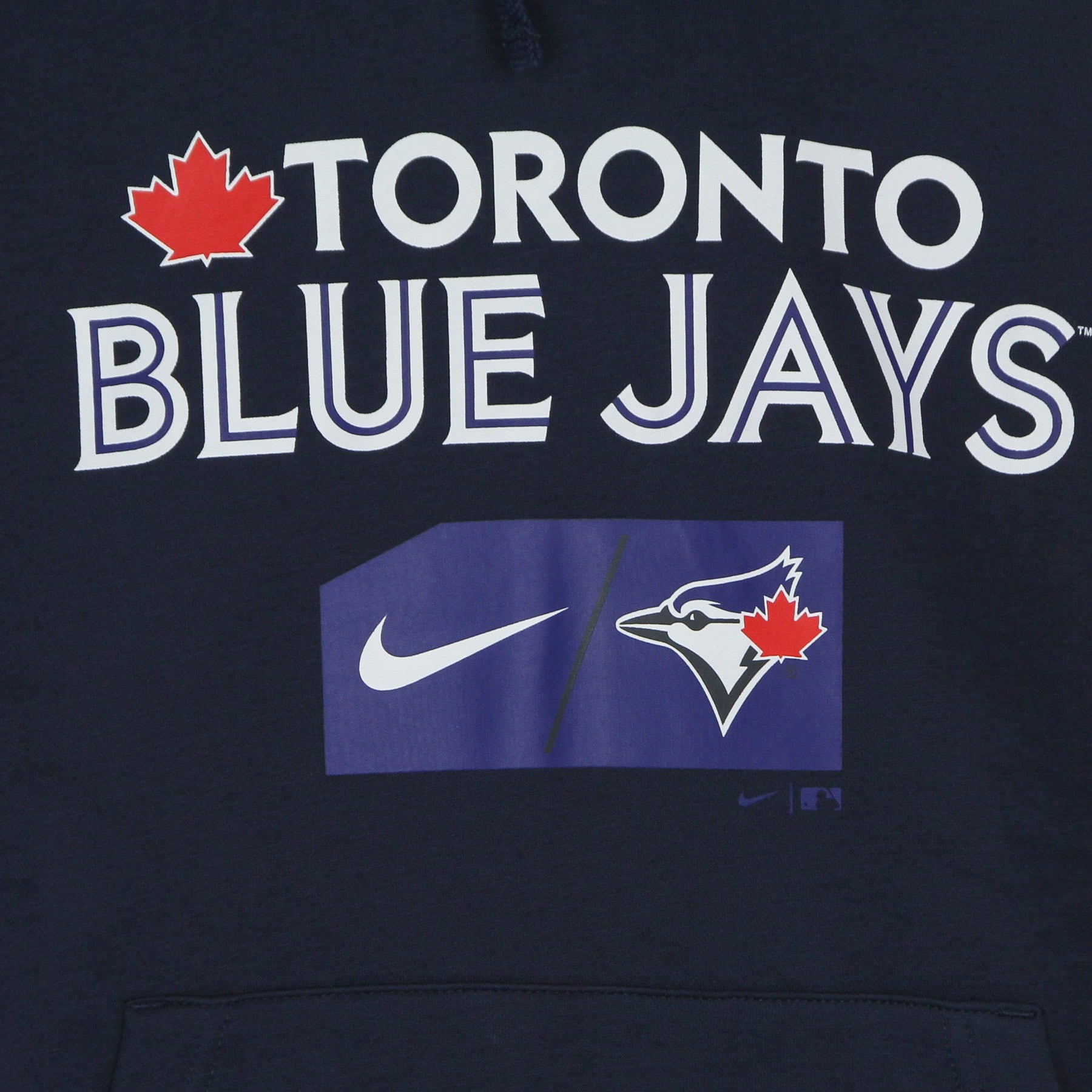 Nike Mlb, Felpa Cappuccio Uomo Mlb Team Lettering Club Pullover Hoodie Torblu, 