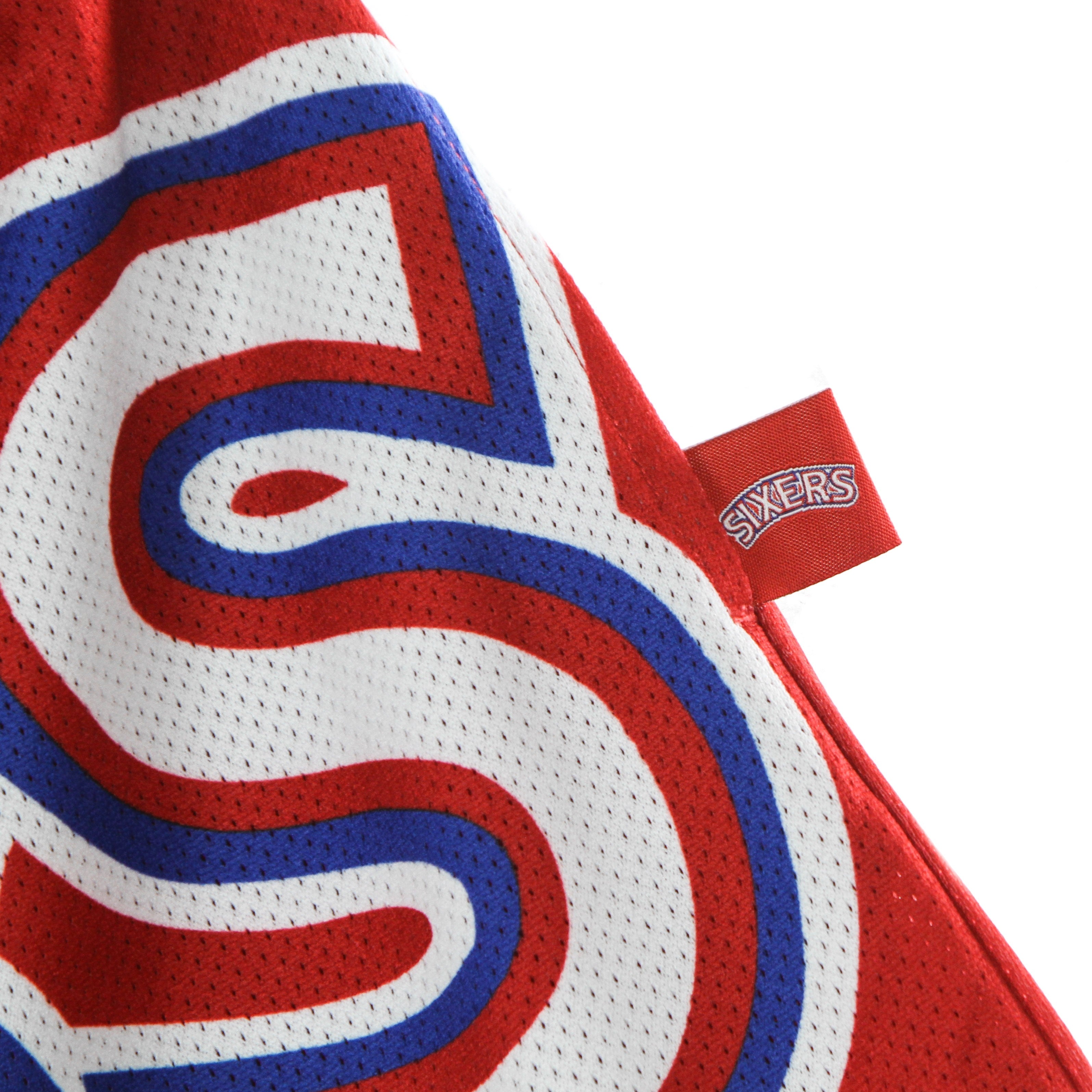 Mitchell & Ness, Pantaloncino Tipo Basket Uomo Nba Big Face Blown Out Fashion Short Hardwood Classics Phi76e, 