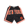 Mitchell & Ness, Pantaloncino Tipo Basket Uomo Nba Big Face Blown Out Fashion Short Hardwood Classics Neykni, Black/original Team Colors