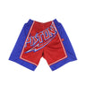 Mitchell & Ness, Pantaloncino Tipo Basket Uomo Nba Big Face Blown Out Fashion Short Hardwood Classics Detpis, Red/original Team Colors