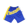 Mitchell & Ness, Pantaloncino Tipo Basket Uomo Nba Big Face Blown Out Fashion Short Hardwood Classics Dennug, Royal/original Team Colors