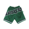 Mitchell & Ness, Pantaloncino Tipo Basket Uomo Nba Big Face Blown Out Fashion Short Hardwood Classics Dalmav, Green/original Team Colors