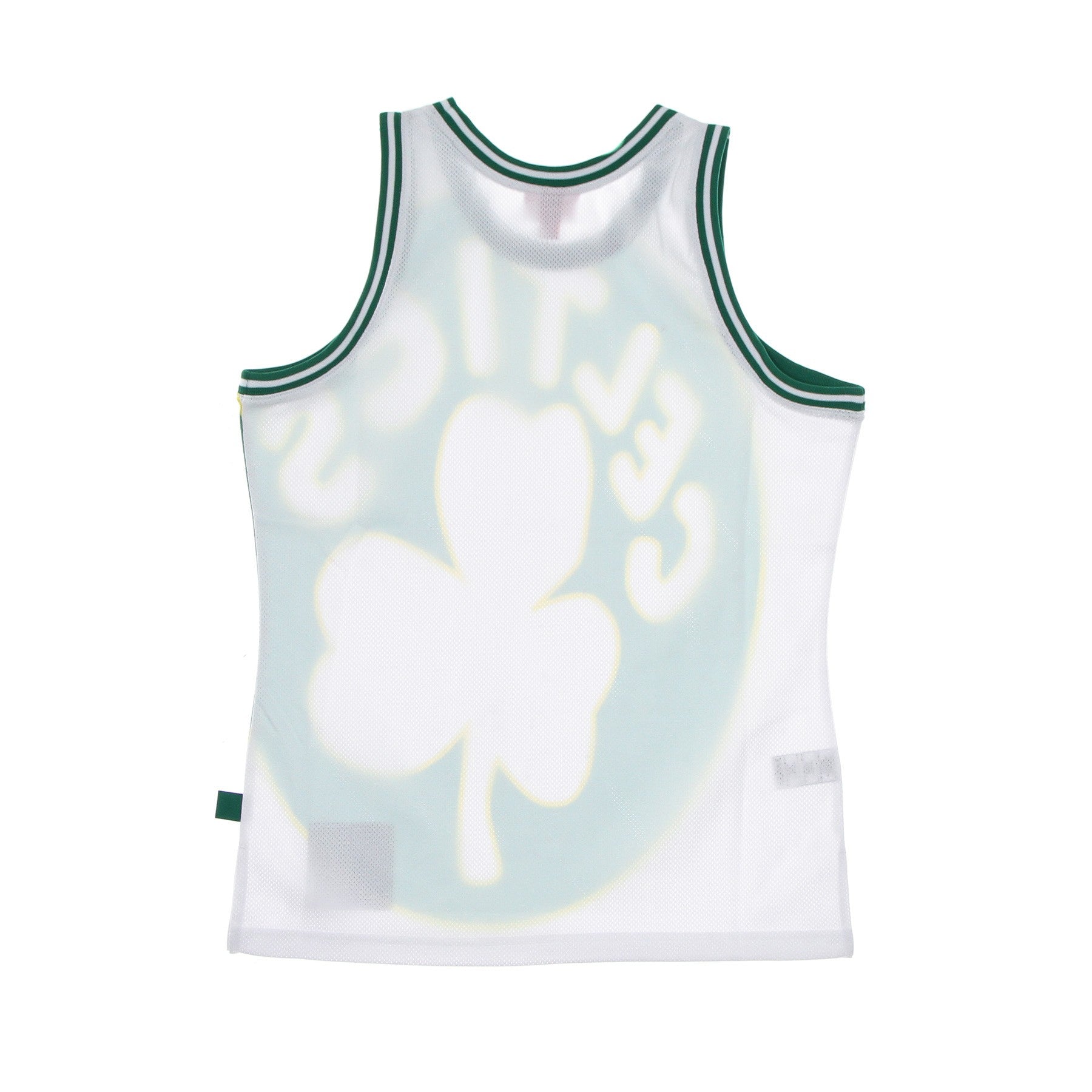 Mitchell & Ness, Canotta Tipo Basket Uomo Nba Big Face Blown Out Fashion Jersey Hardwood Classics Boscel, White/original Team Colors