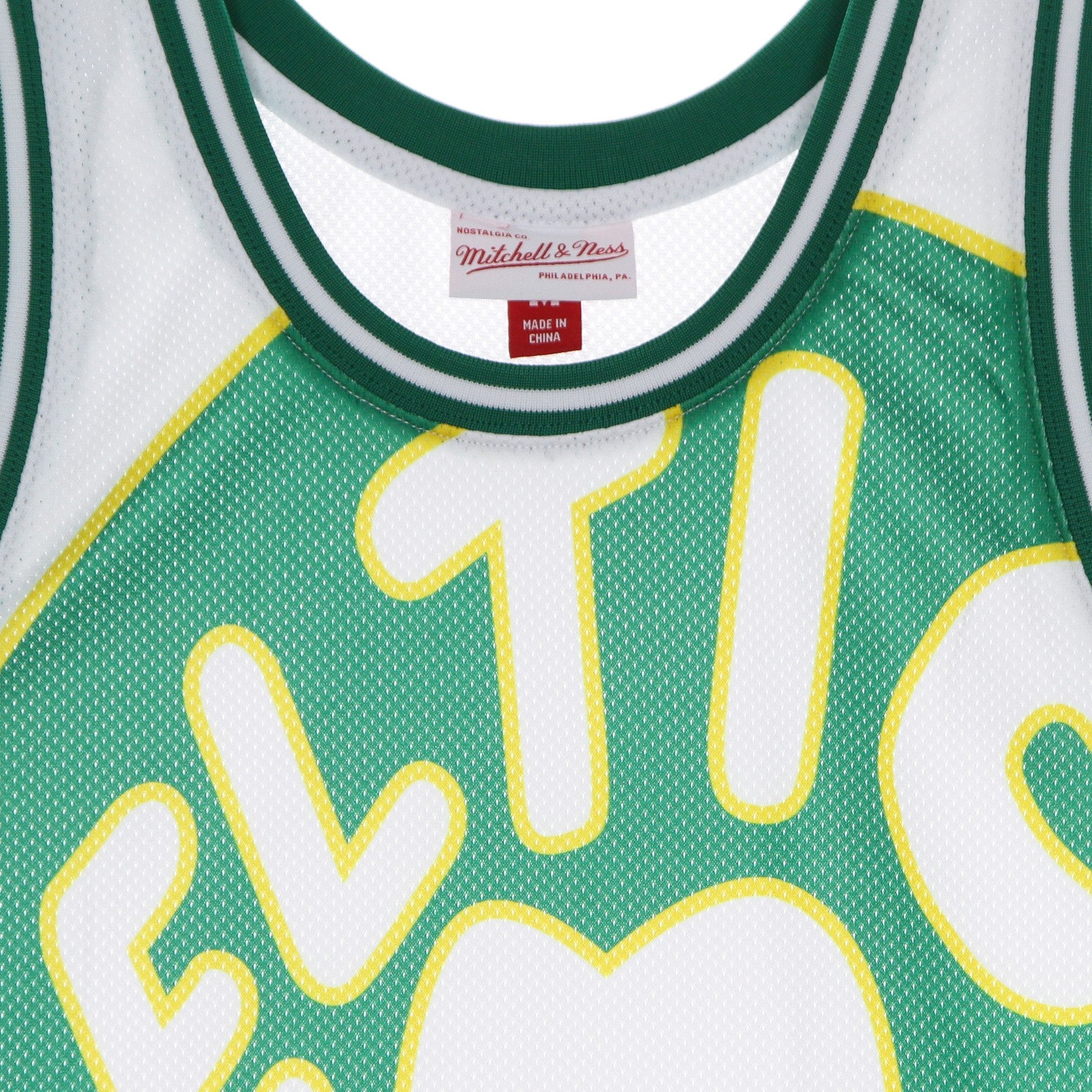 Mitchell & Ness, Canotta Tipo Basket Uomo Nba Big Face Blown Out Fashion Jersey Hardwood Classics Boscel, 