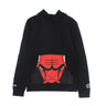 Mitchell & Ness, Felpa Cappuccio Uomo Nba Cropped Logo Hoody Hardwood Classics Chibul, Black/original Team Colors