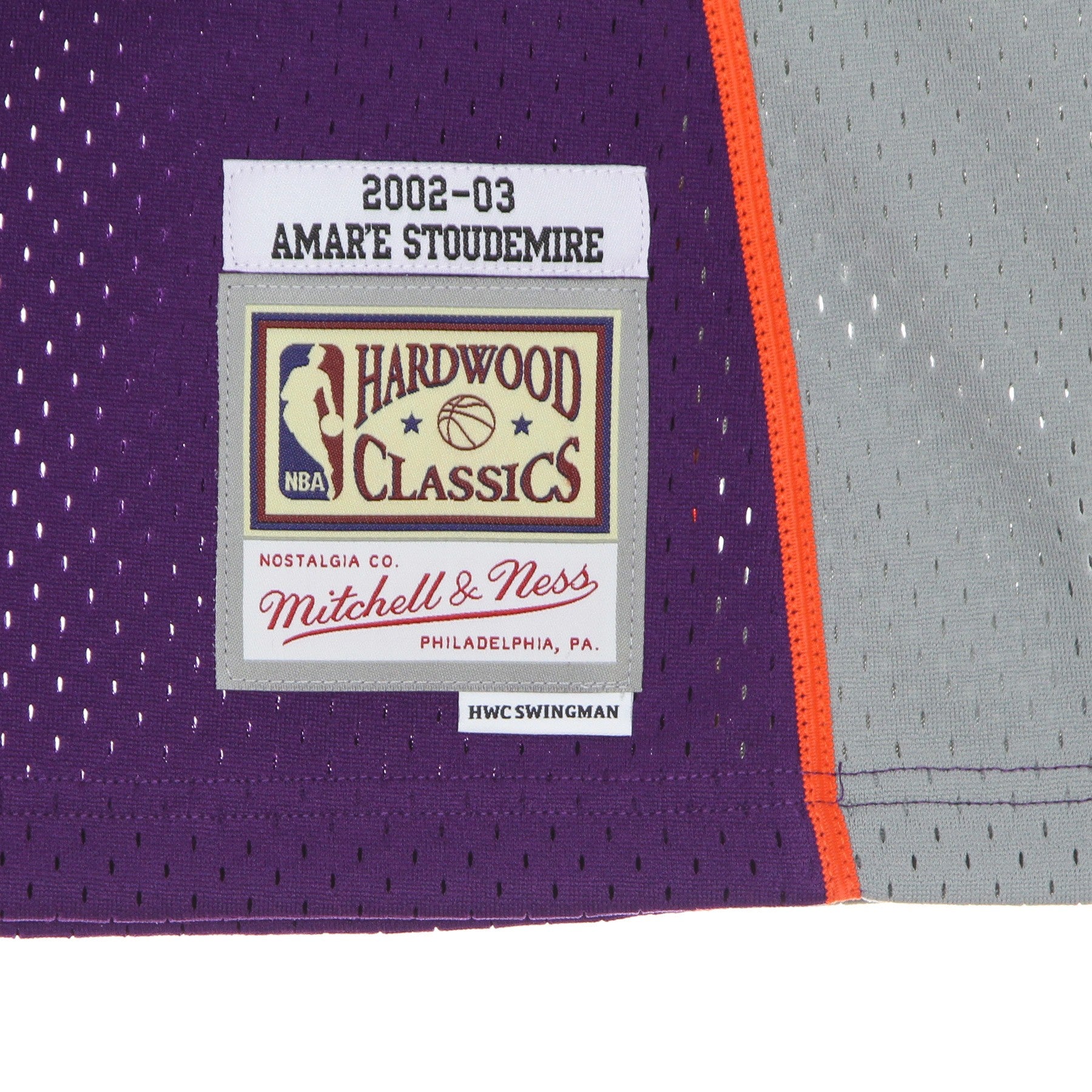 Mitchell & Ness, Canotta Basket Uomo Nba Swingman Jersey Hardwood Classics No 32 Amar'e Stoudemire 2002-03 Phosun, 