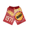Mitchell & Ness, Pantaloncino Tipo Basket Uomo Nba Jumbotron Sublimated Mesh Shorts Hardwood Classics Houroc, Scarlet/original Team Colors