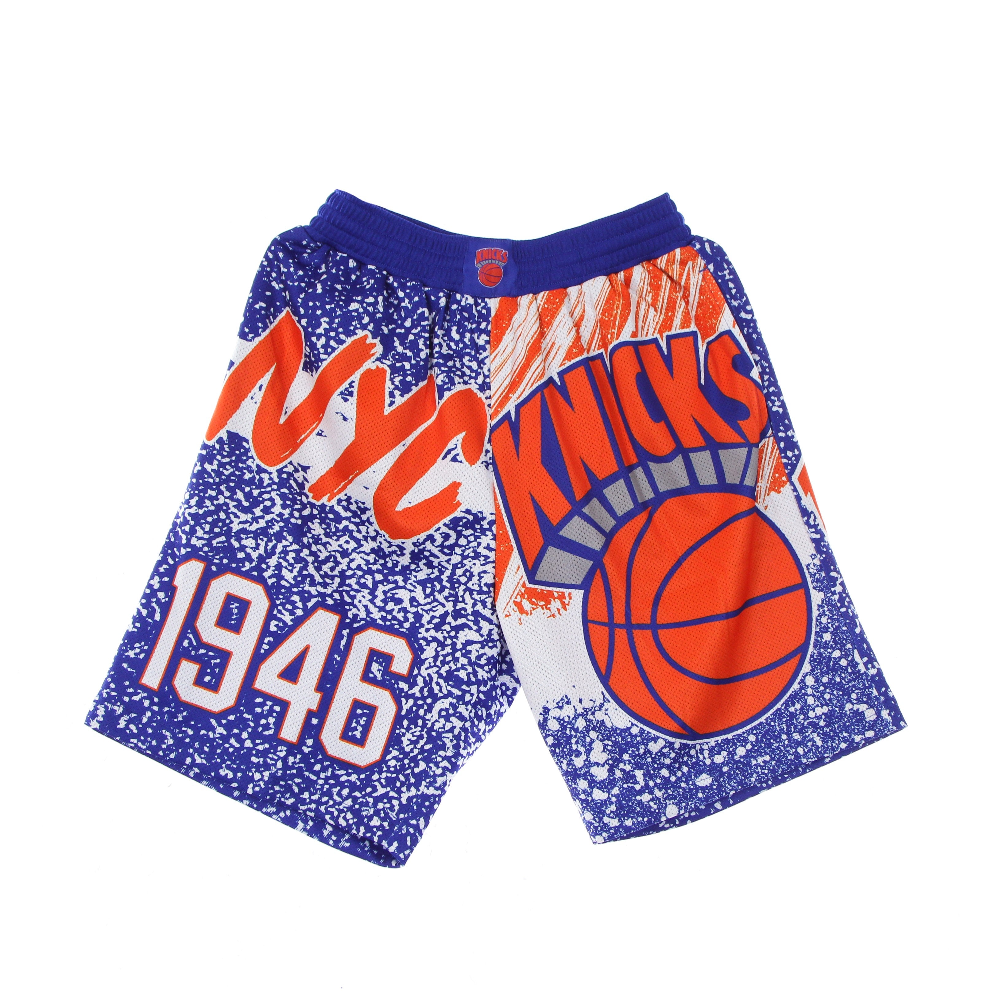 Mitchell & Ness, Pantaloncino Tipo Basket Uomo Nba Jumbotron Sublimated Mesh Shorts Hardwood Classics Neykni, Royal/original Team Colors