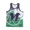 Mitchell & Ness, Canotta Tipo Basket Uomo Nba Jumbotron Sublimated Mesh Tank Hardwood Classics Dalmav, Dark Green/original Team Colors
