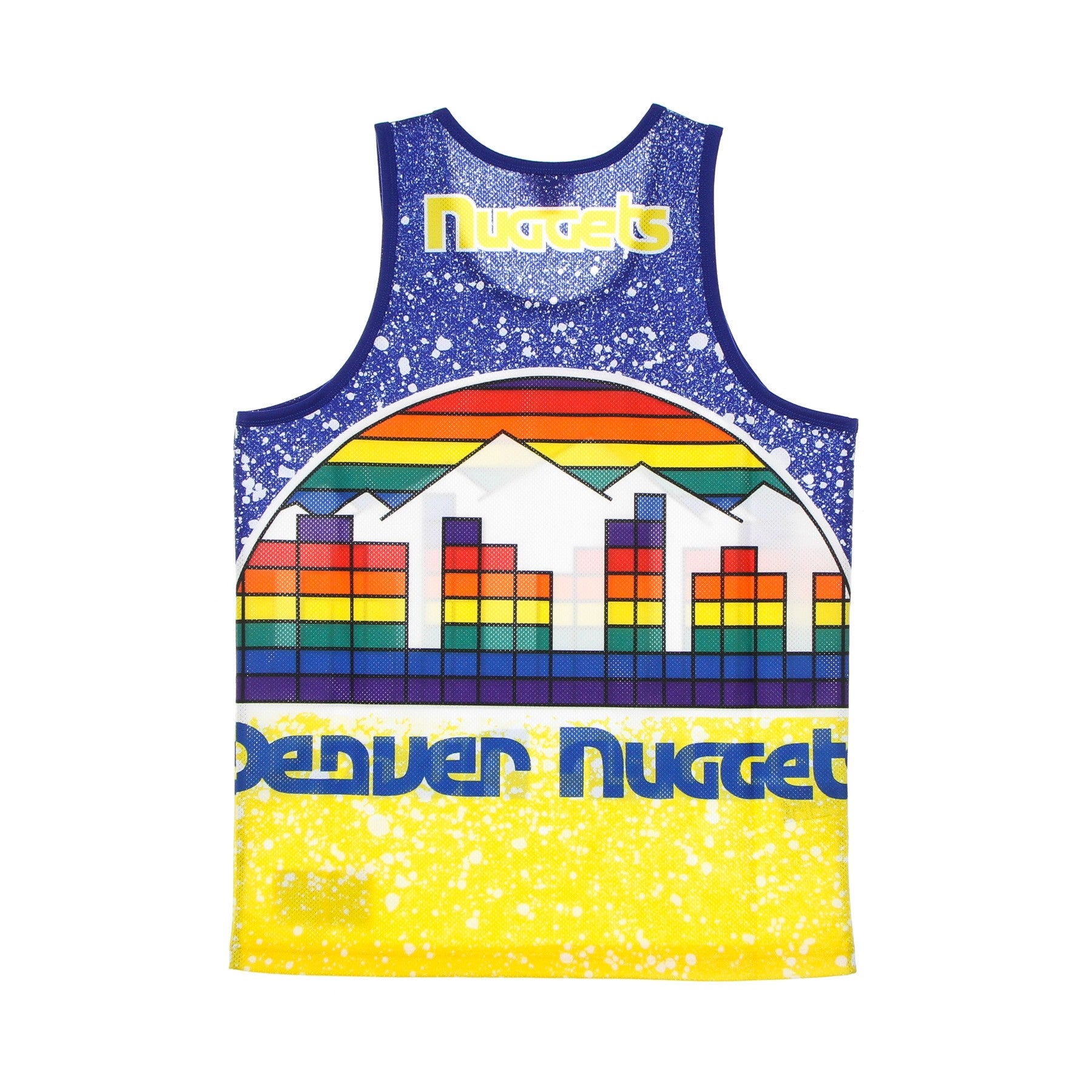 Mitchell & Ness, Canotta Tipo Basket Uomo Nba Jumbotron Sublimated Mesh Tank Hardwood Classics Dennug, Yellow/original Team Colors