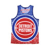 Mitchell & Ness, Canotta Tipo Basket Uomo Nba Jumbotron Sublimated Mesh Tank Hardwood Classics Detpis, Scarlet/original Team Colors