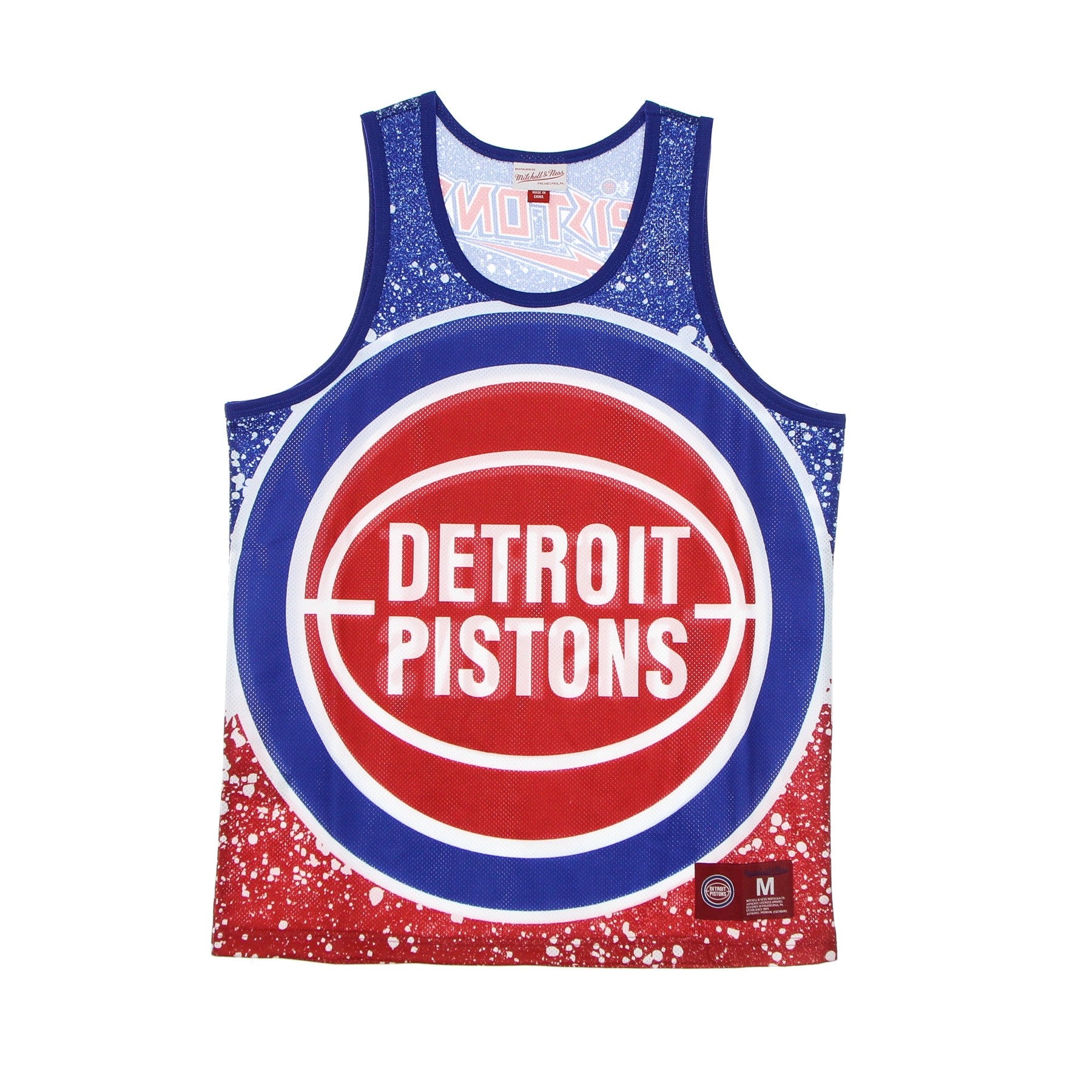 Mitchell & Ness, Canotta Tipo Basket Uomo Nba Jumbotron Sublimated Mesh Tank Hardwood Classics Detpis, 