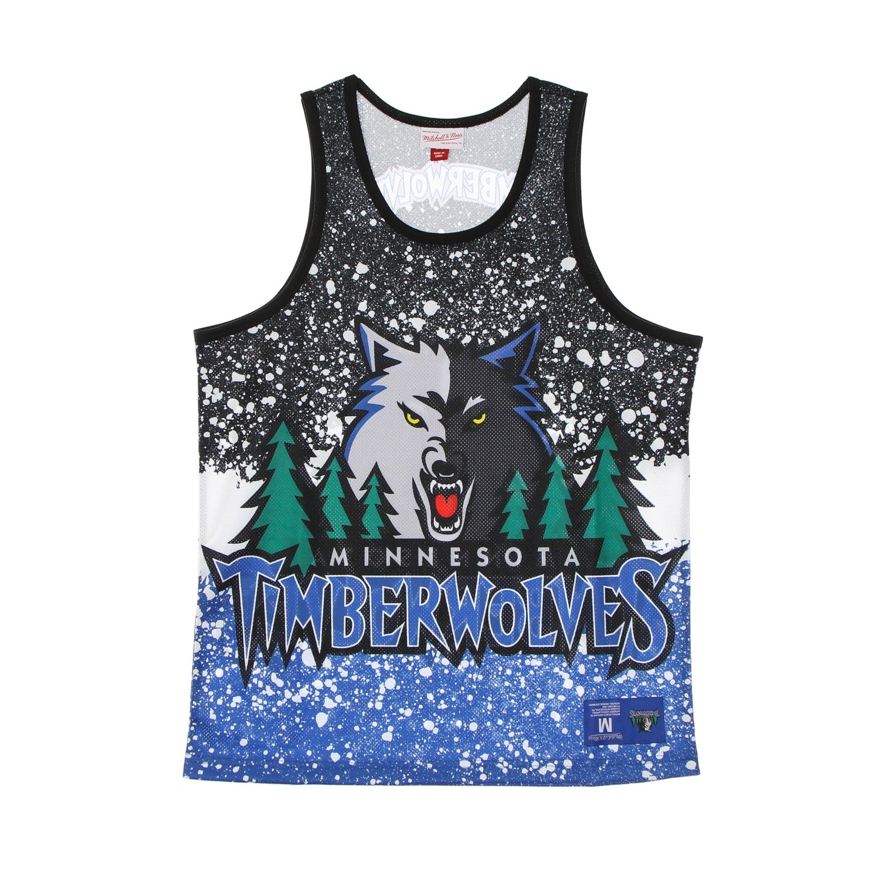 Mitchell & Ness, Canotta Tipo Basket Uomo Nba Jumbotron Sublimated Mesh Tank Hardwood Classics Mintim, Royal/original Team Colors