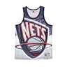 Mitchell & Ness, Canotta Tipo Basket Uomo Nba Jumbotron Sublimated Mesh Tank Hardwood Classics Nejnet, Grey/original Team Colors
