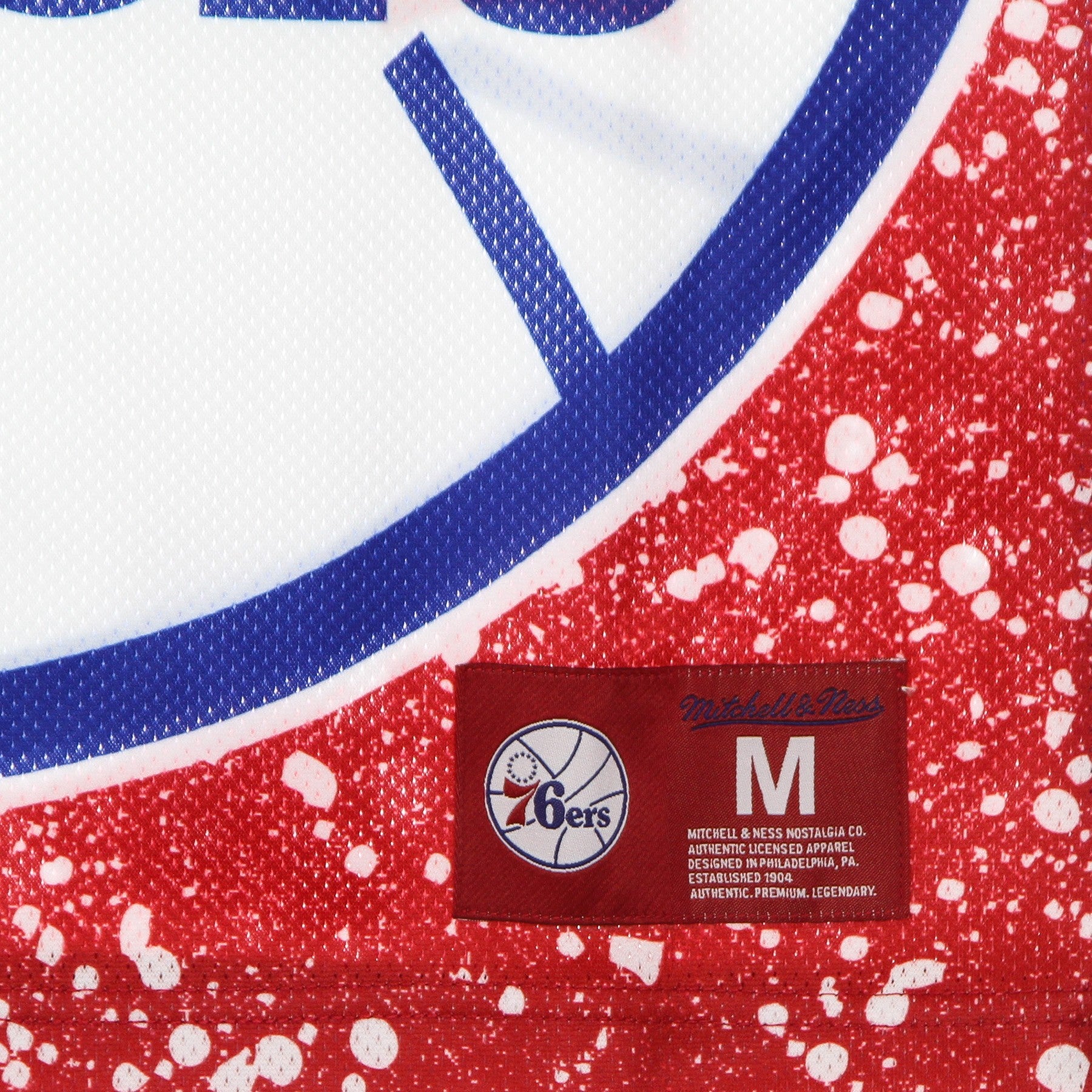 Mitchell & Ness, Canotta Tipo Basket Uomo Nba Jumbotron Sublimated Mesh Tank Hardwood Classics Phi76e, Scarlet/original Team Colors