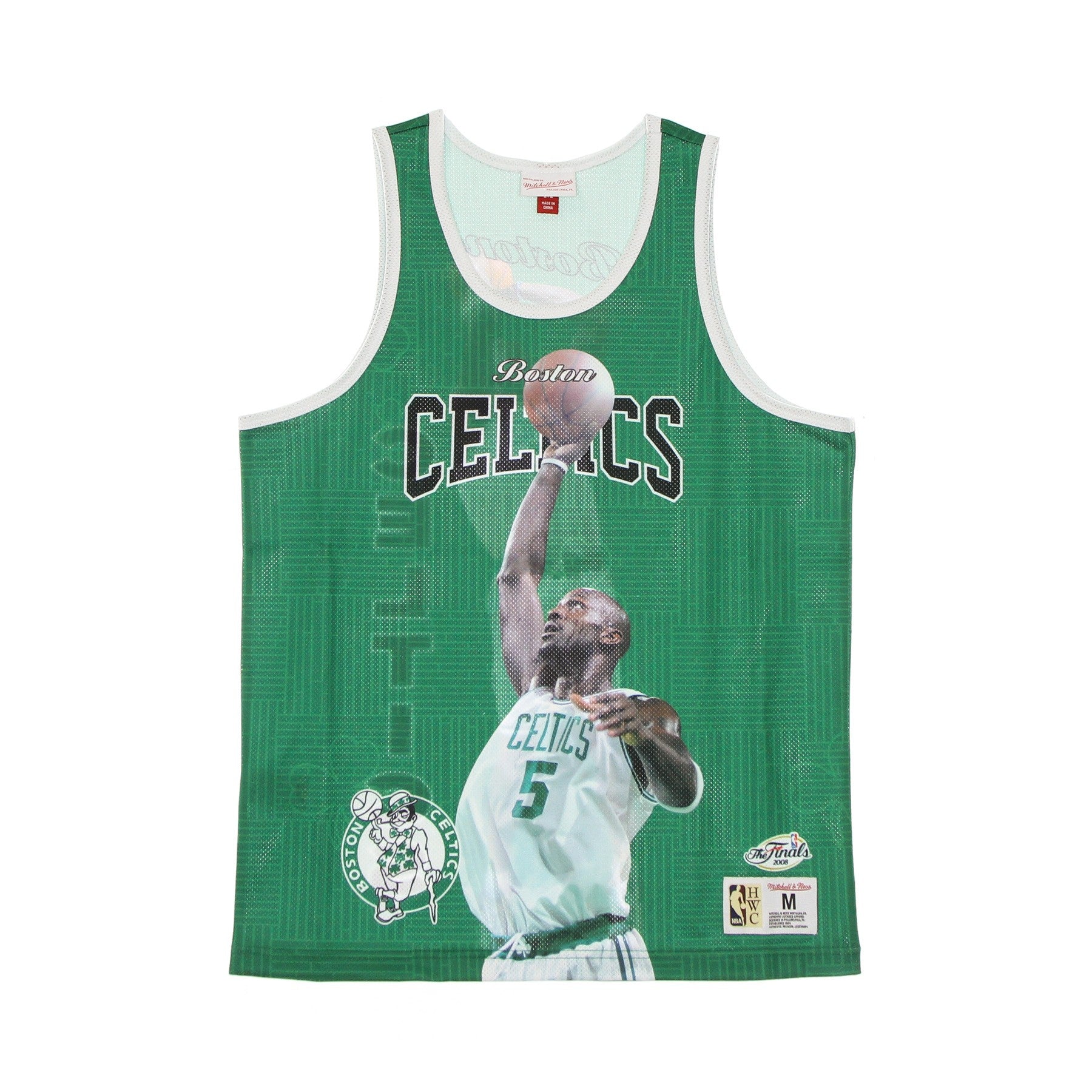 Mitchell & Ness, Canotta Tipo Basket Uomo Nba Behind The Back Tank Kevin Garnett Hardwood Classics Boscel, Kelly Green