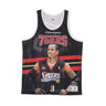 Mitchell & Ness, Canotta Tipo Basket Uomo Nba Behind The Back Tank Allen Iverson Hardwood Classics Phi76e, Black