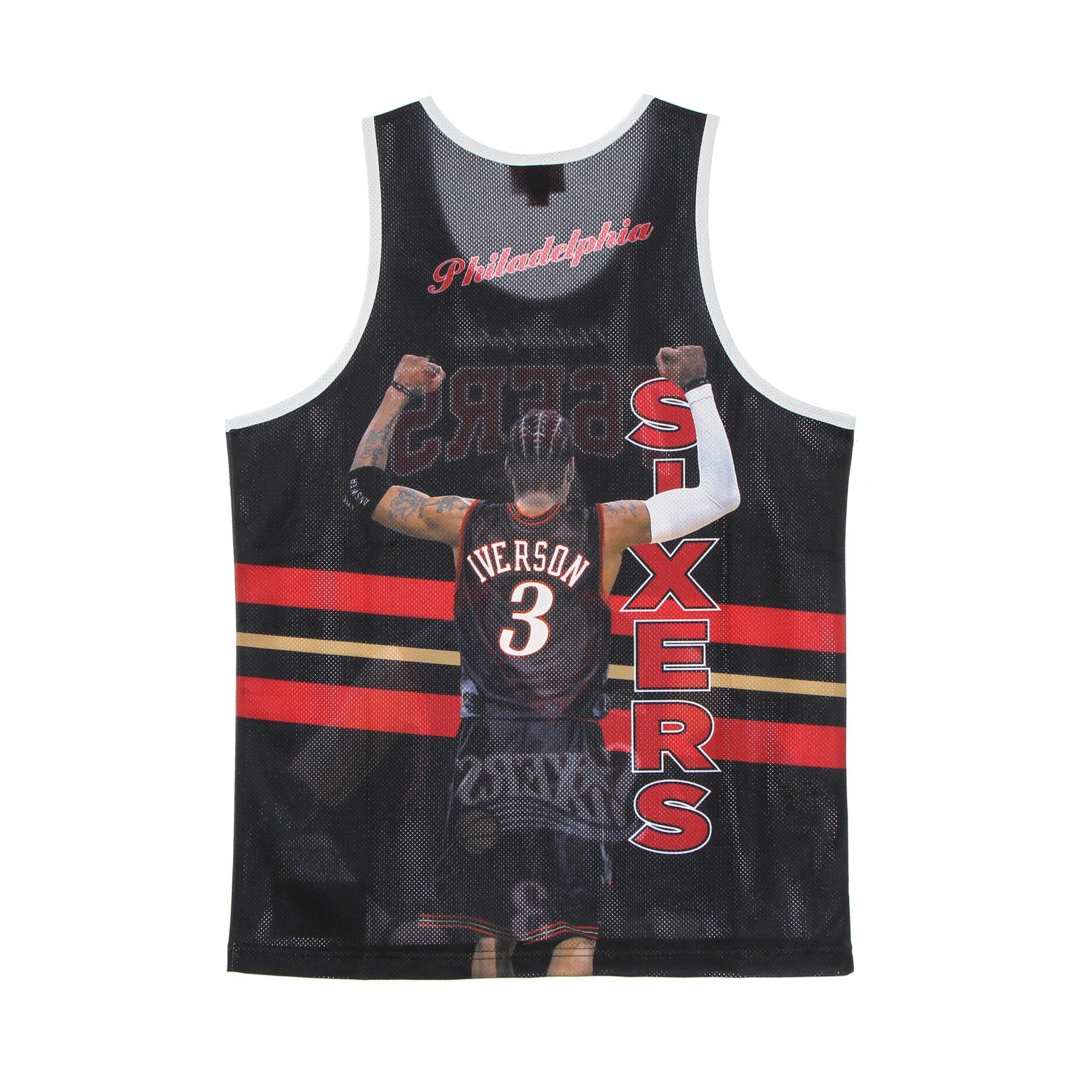 Mitchell & Ness, Canotta Tipo Basket Uomo Nba Behind The Back Tank Allen Iverson Hardwood Classics Phi76e, 