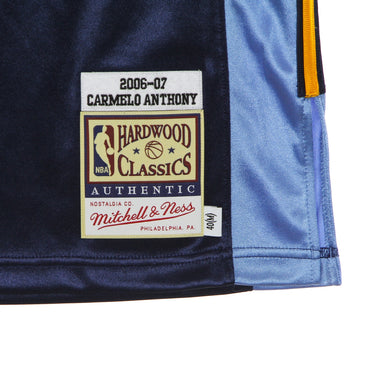 Canotta Basket Uomo Nba Authentic Jersey Hardwood Classics No 15 Carmelo Anthony 2006-07 Dennug Original Team Colors