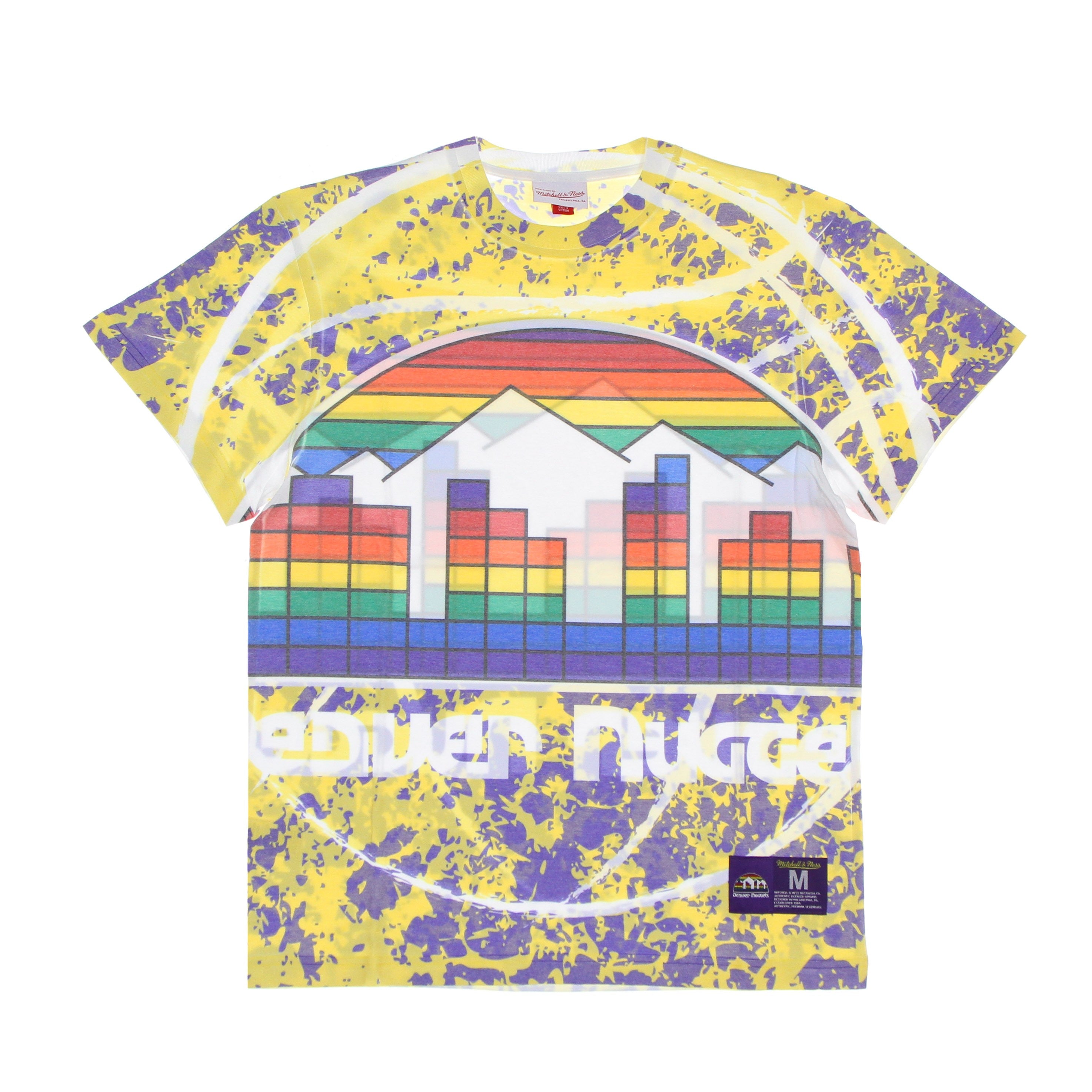 Mitchell & Ness, Maglietta Uomo Nba Jumbotron Tee Hardwood Classics Dennug, Yellow/original Team Colors