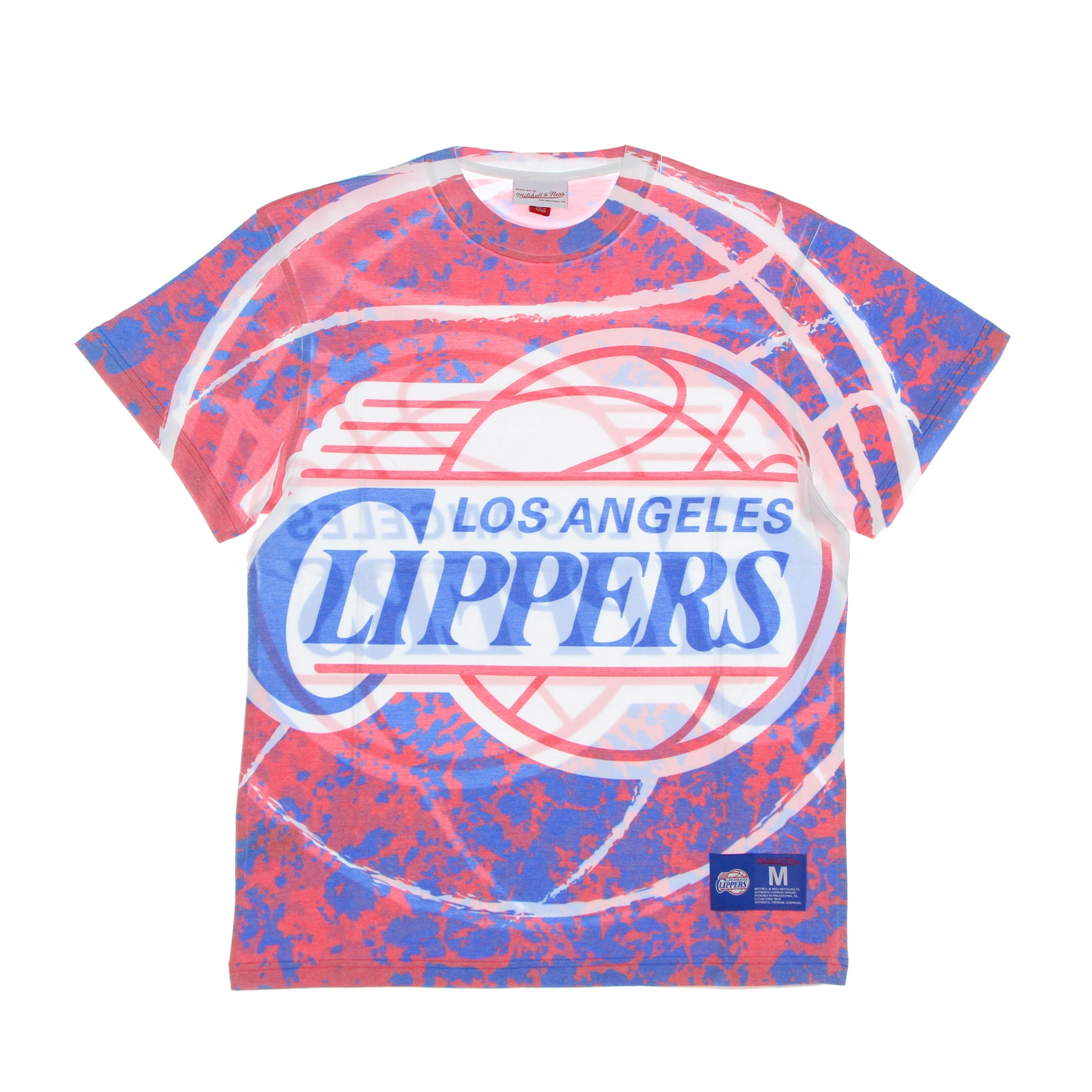 Mitchell & Ness, Maglietta Uomo Nba Jumbotron Tee Hardwood Classics Loscli, Scarlet/original Team Colors