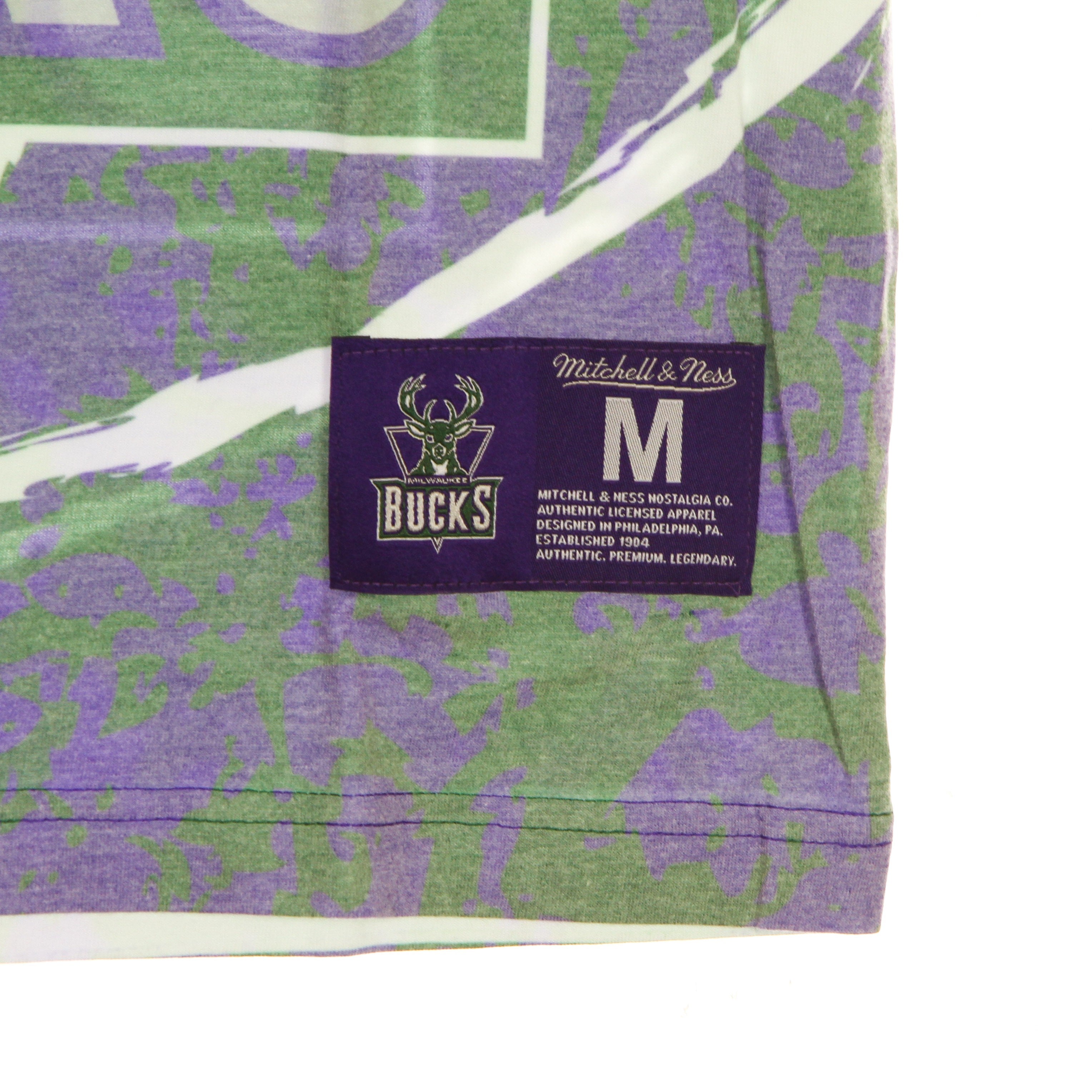 Mitchell & Ness, Maglietta Uomo Nba Jumbotron Tee Hardwood Classics Milbuc, 