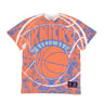 Mitchell & Ness, Maglietta Uomo Nba Jumbotron Tee Hardwood Classics Neykni, Royal/original Team Colors