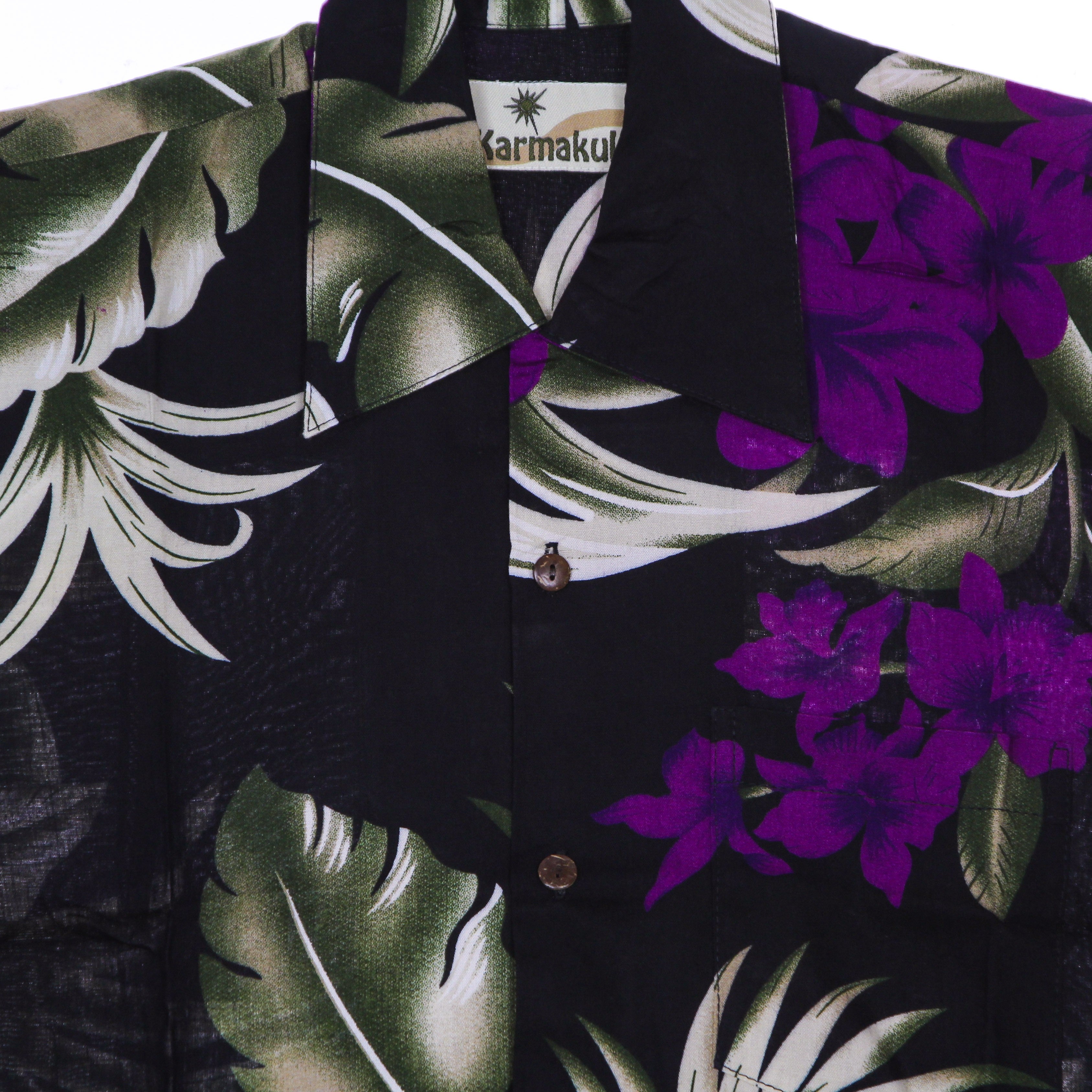 Camicia Manica Corta Uomo Hawaiian Shirt Formentera Purple