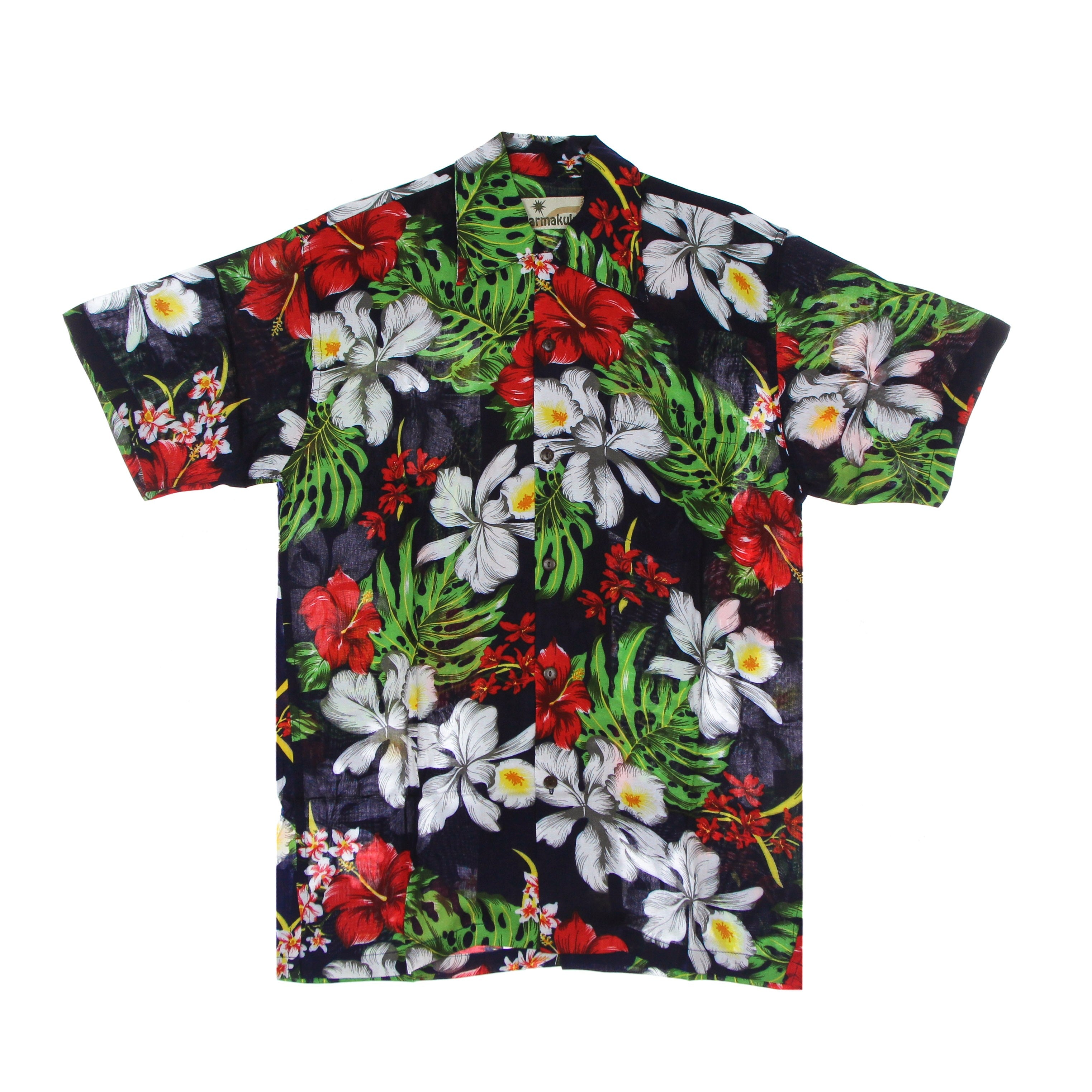 Short Sleeve Men's Hawaiian Shirt Montego Bay Navy