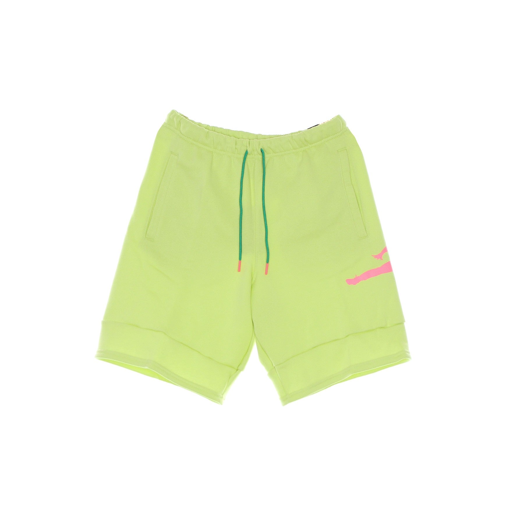 Men's Short Sweatpants Tracksuit M Jumpman Air Fleece Short Limelight/limelight/sunset Pulse
