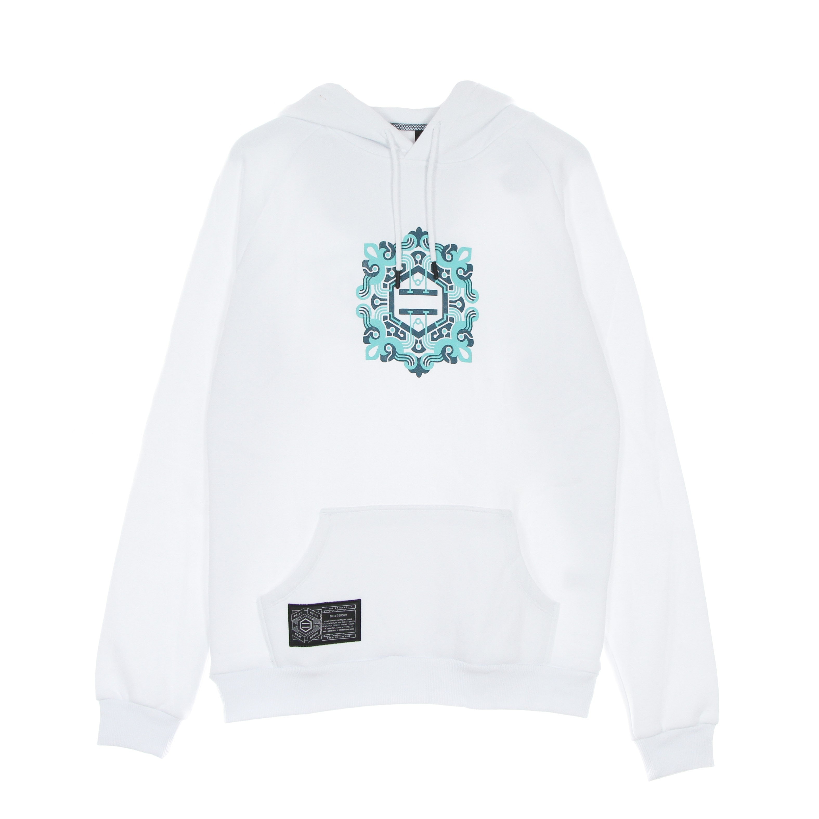 Dolly Noire, Felpa Cappuccio Uomo Logo Maioliche Hoodie, White
