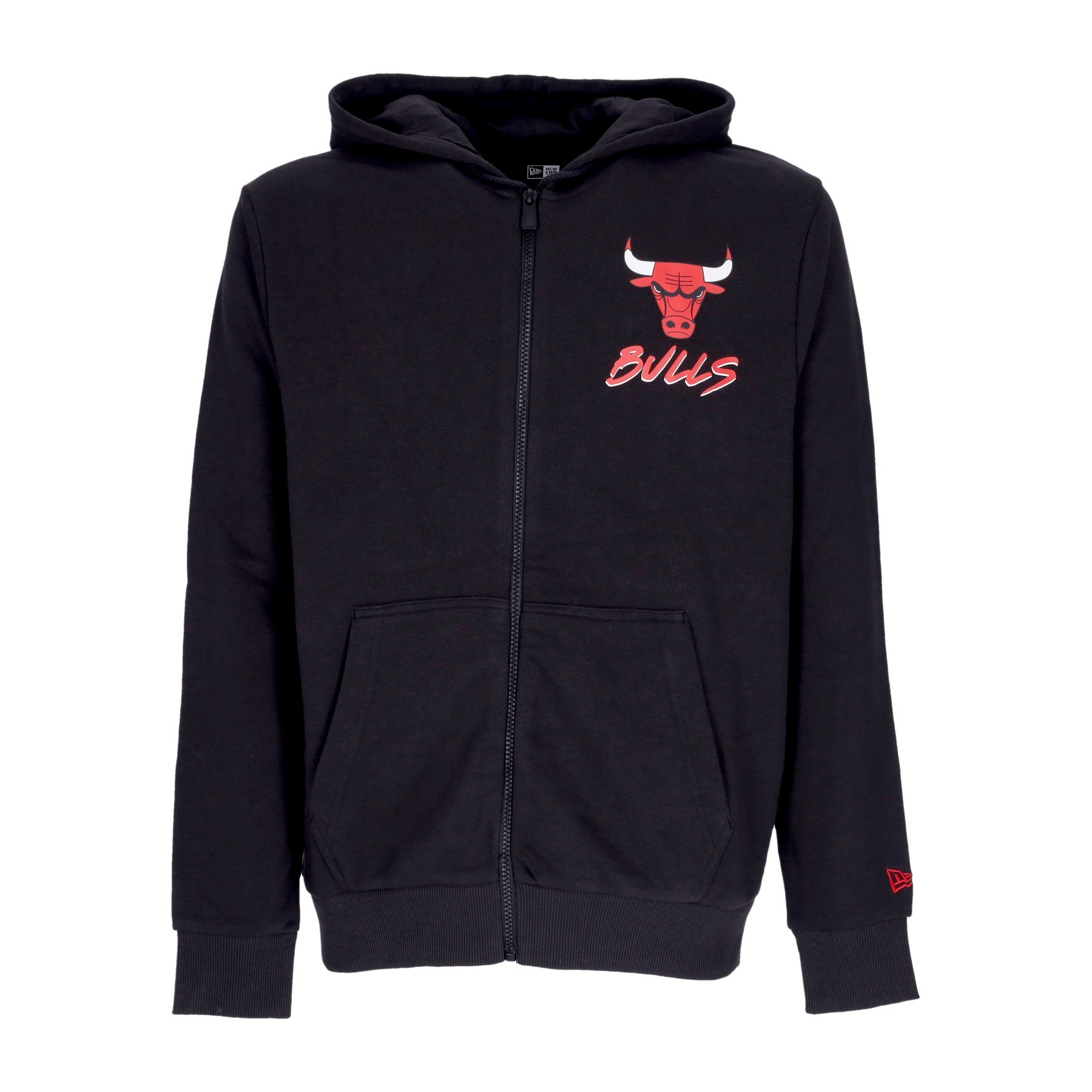 Sudadera con capucha con cremallera ligera Hombre Nba FZ Chibul Black/Front Door Red Script