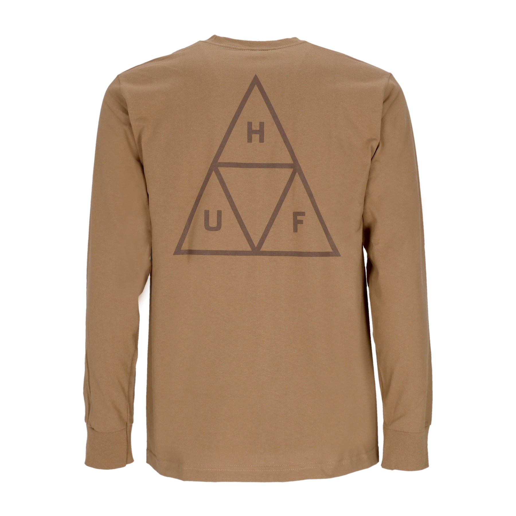 Huf, Maglietta Manica Lunga Uomo Set Triple Triangle L/s Tee, Camel